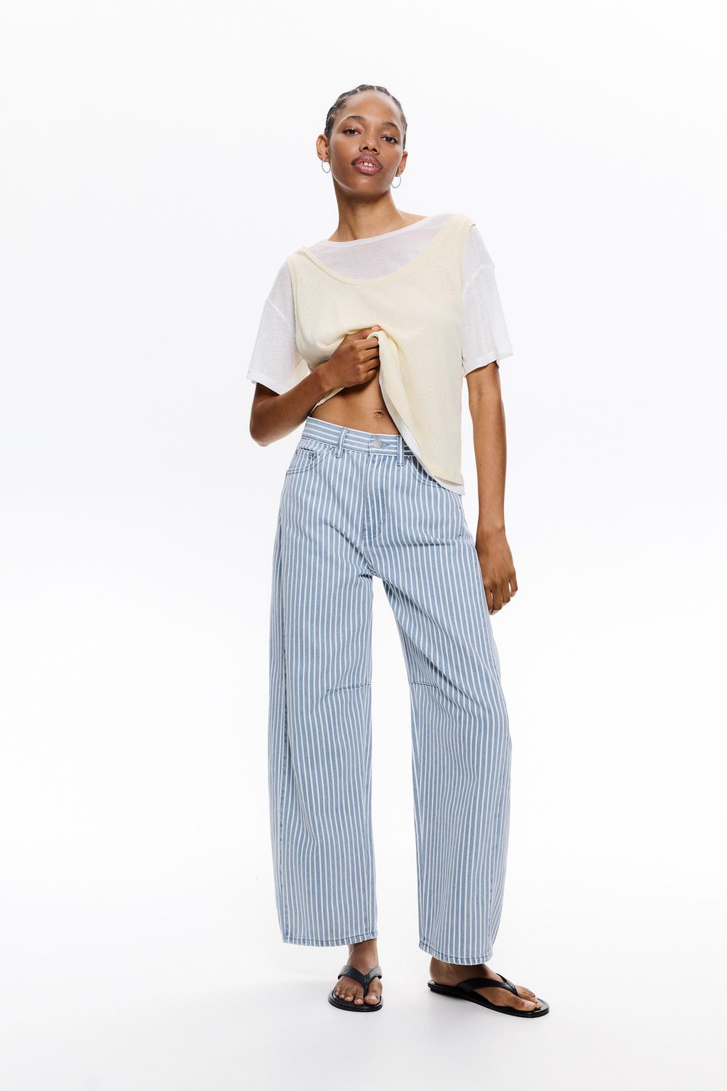 Jeans balloon rayas PULL&BEAR