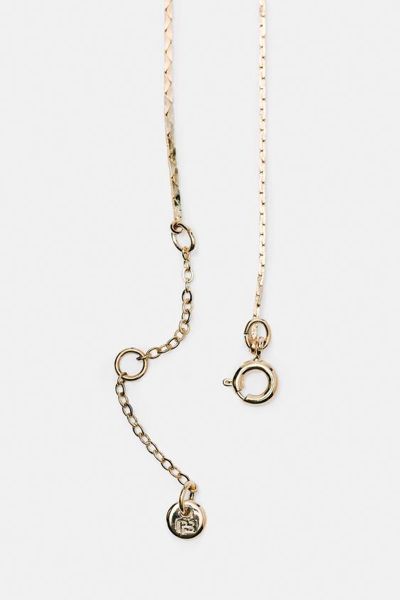COOLSTEELANDBEYOND Catena Lariat Collana, Y-Forma Nappa Multi-fila Lunga Casella Catena, Argento Nero, Nodo Regolabile COOLSTEELANDBEYOND Catena Lariat Collana, Y-Forma Nappa Multi-fila Lunga Casella Catena, Argento Nero, Nodo Regolabile