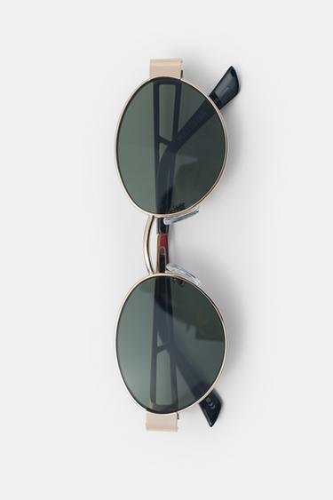 Metallic oval sunglasses — Gold 5