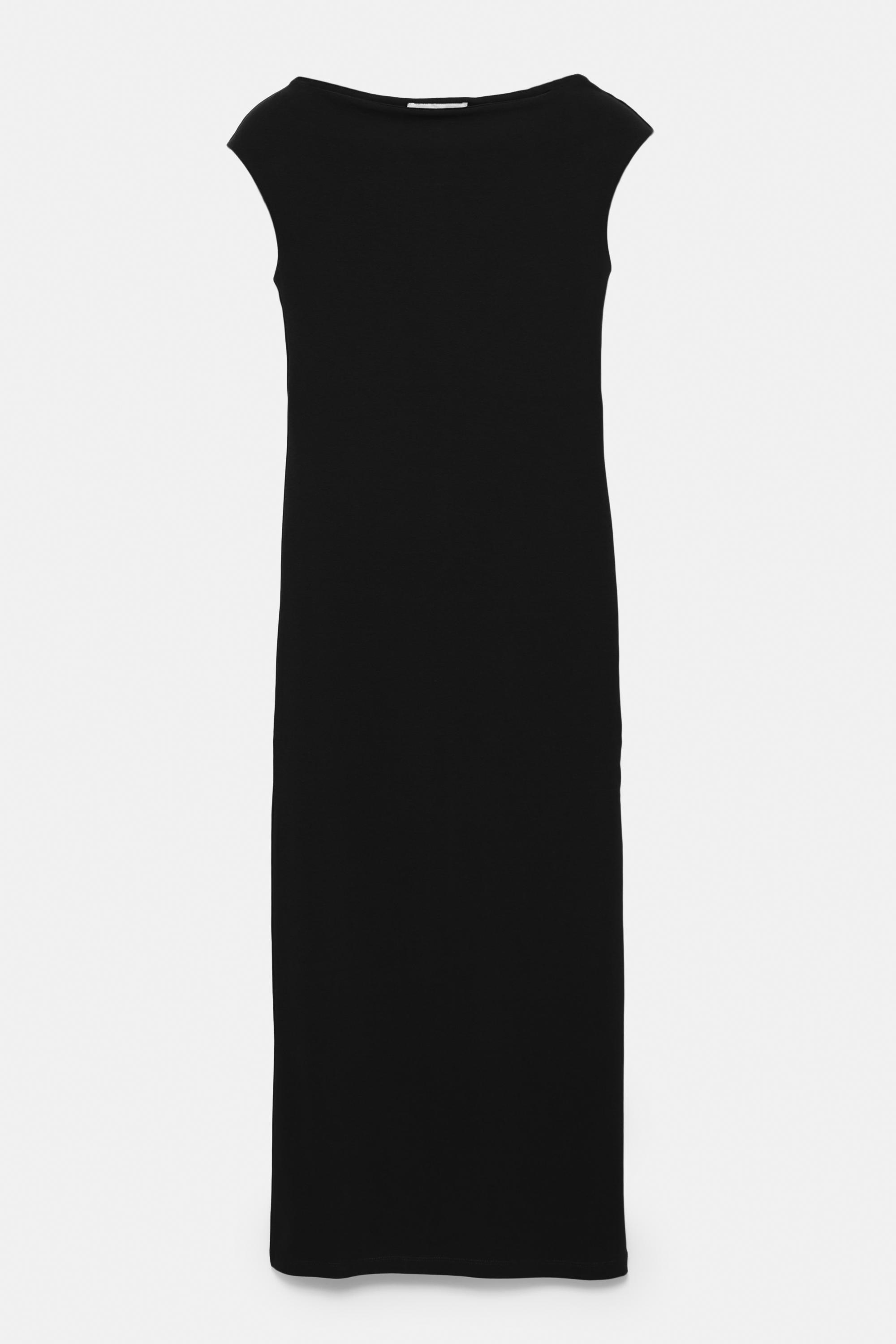 Short sleeve midi dress — Black