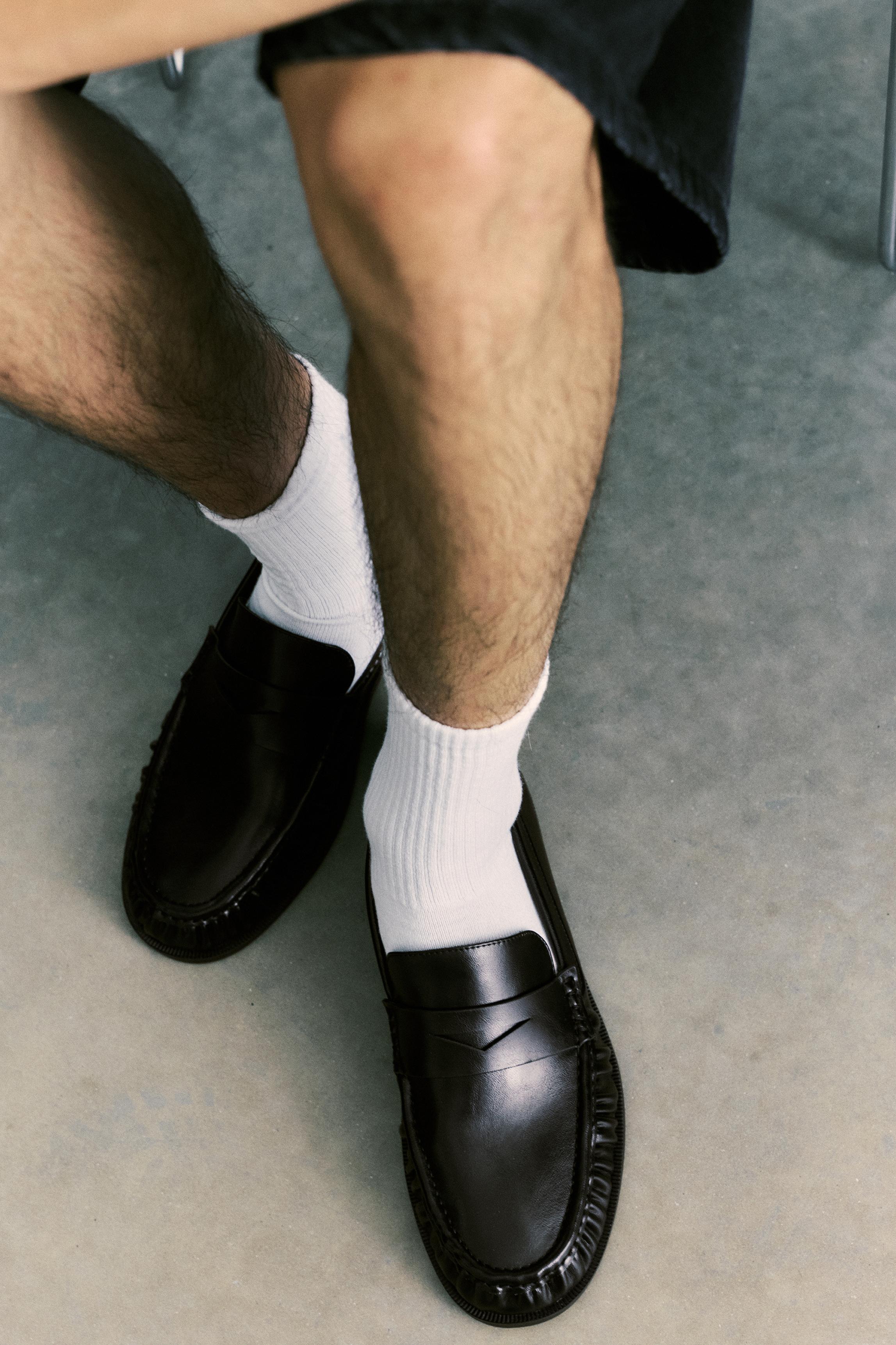 Gathered loafers — Black