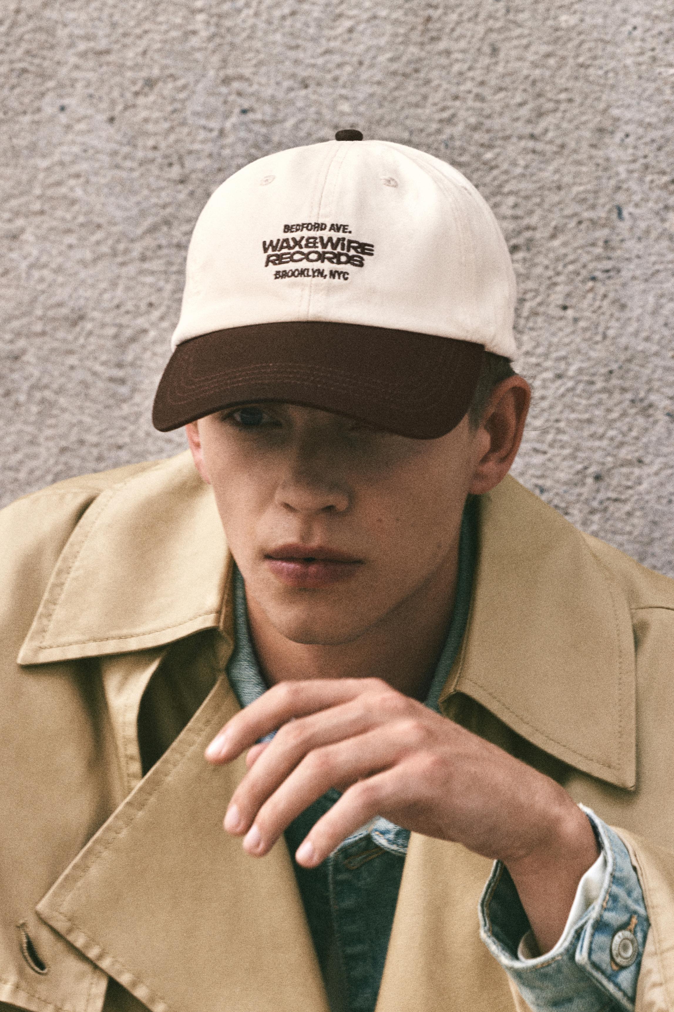 Pull&Bear Wax & Wire Records işlemeli şapka görsel 8