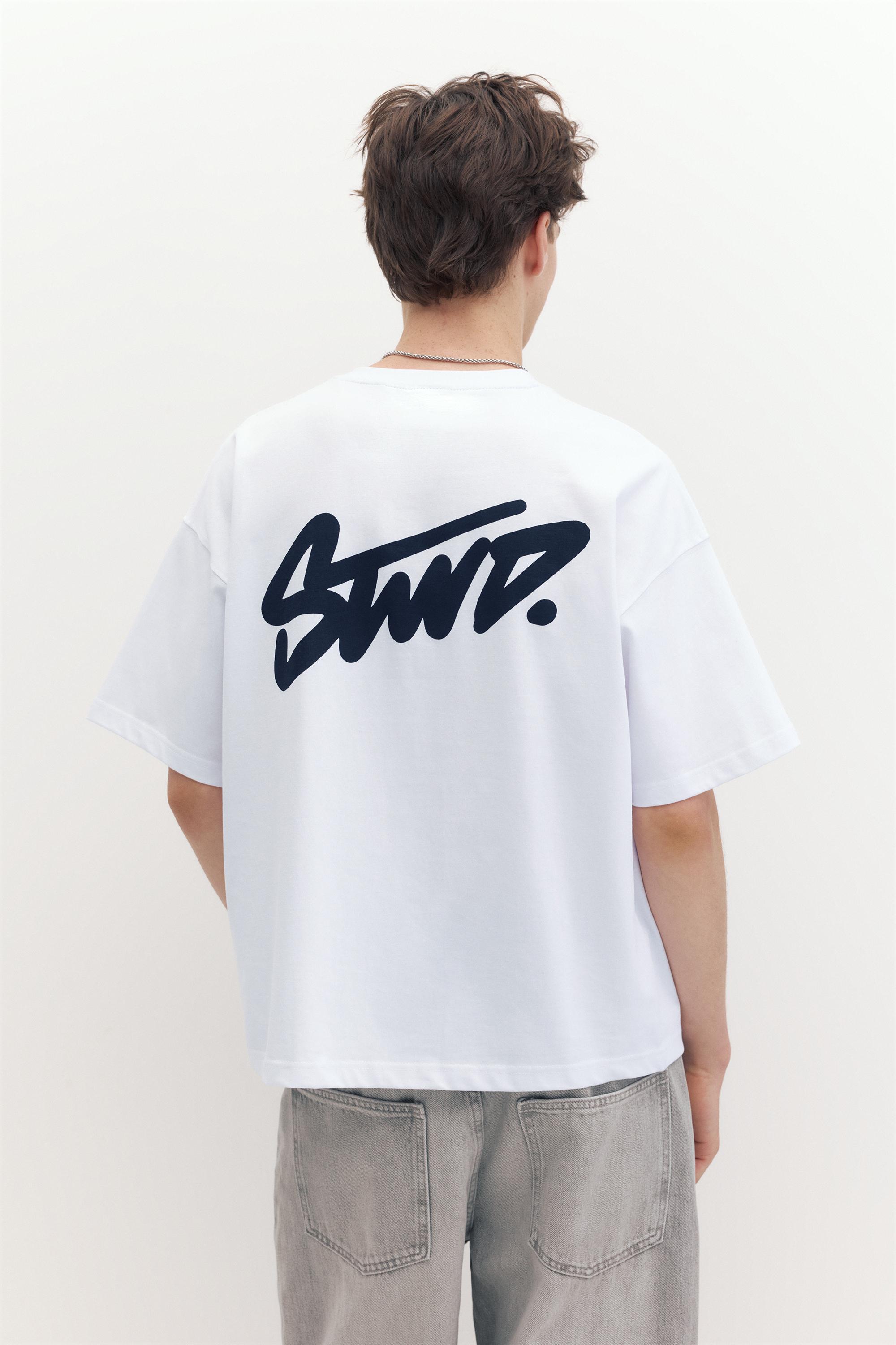 STWD logo boxy T-shirt — White