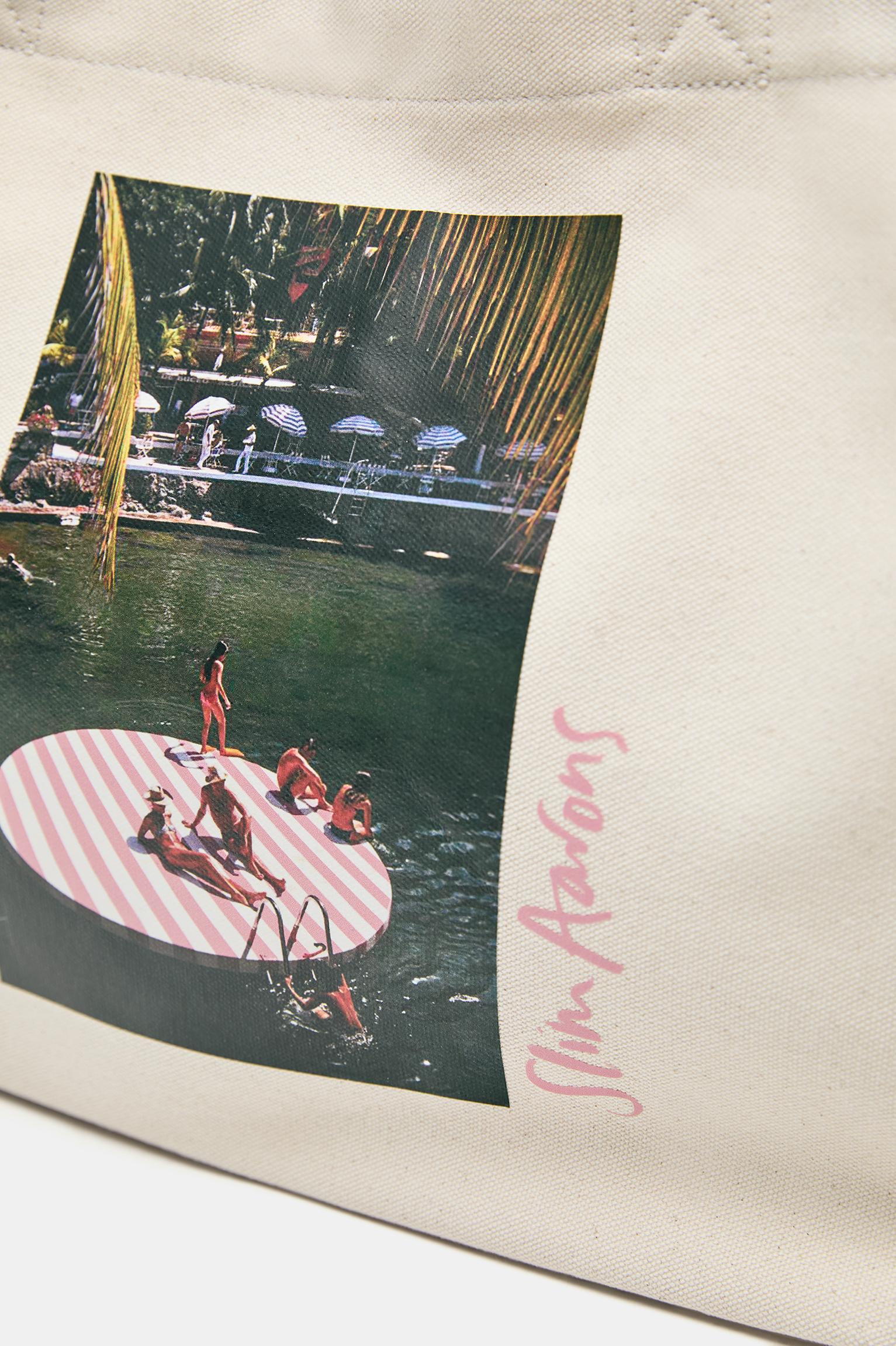 Slim Aarons tote bag — Ecru