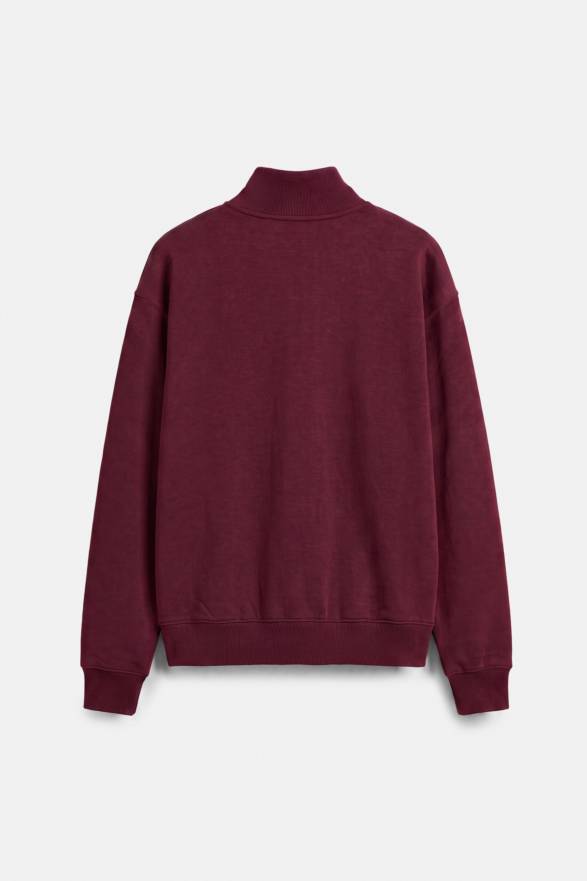 Quarter-zip sweatshirt — Burgundy