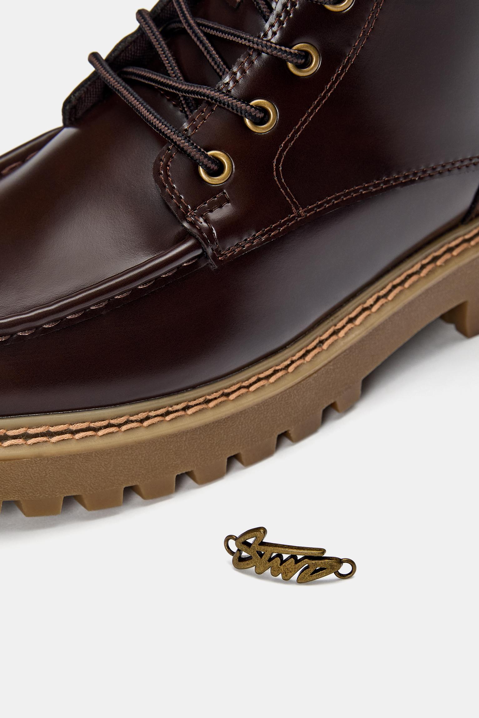 STWD lace-up boots — Brown