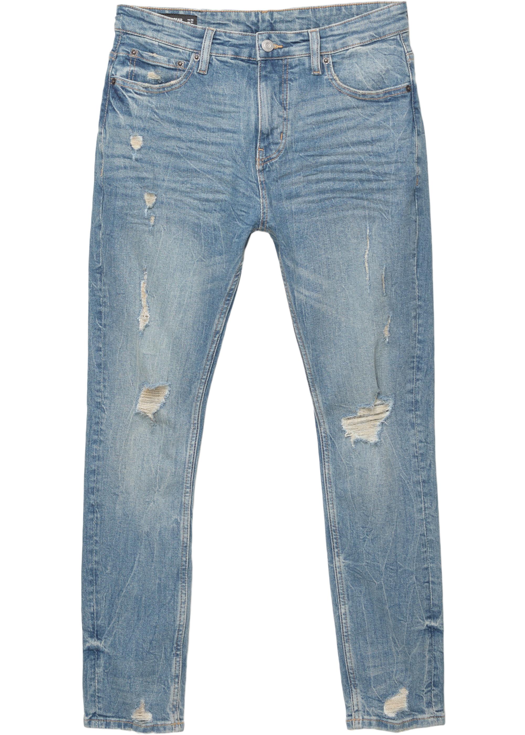 Ripped skinny jeans — Medium blue