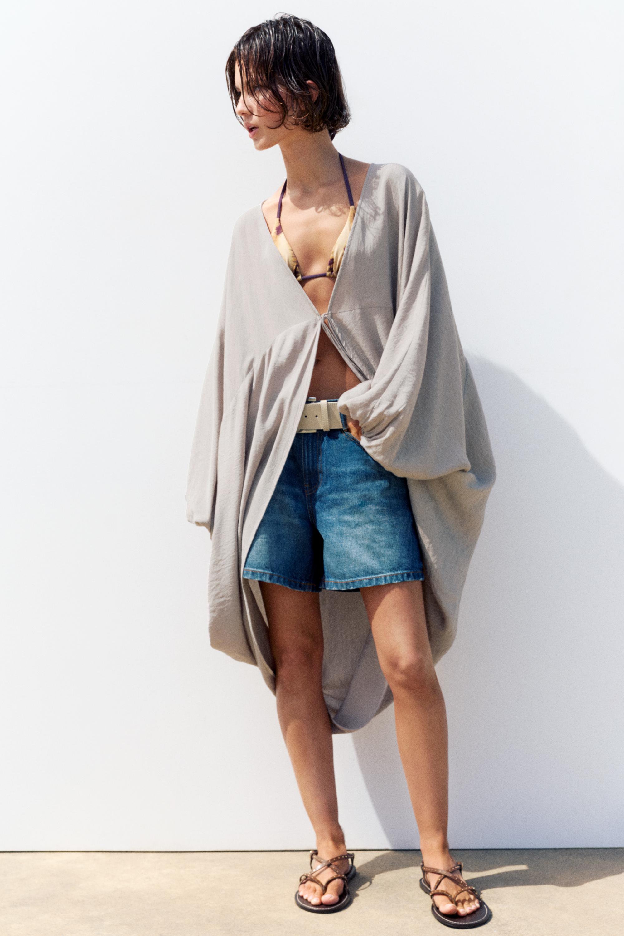 Kimono tunic — Pearl grey