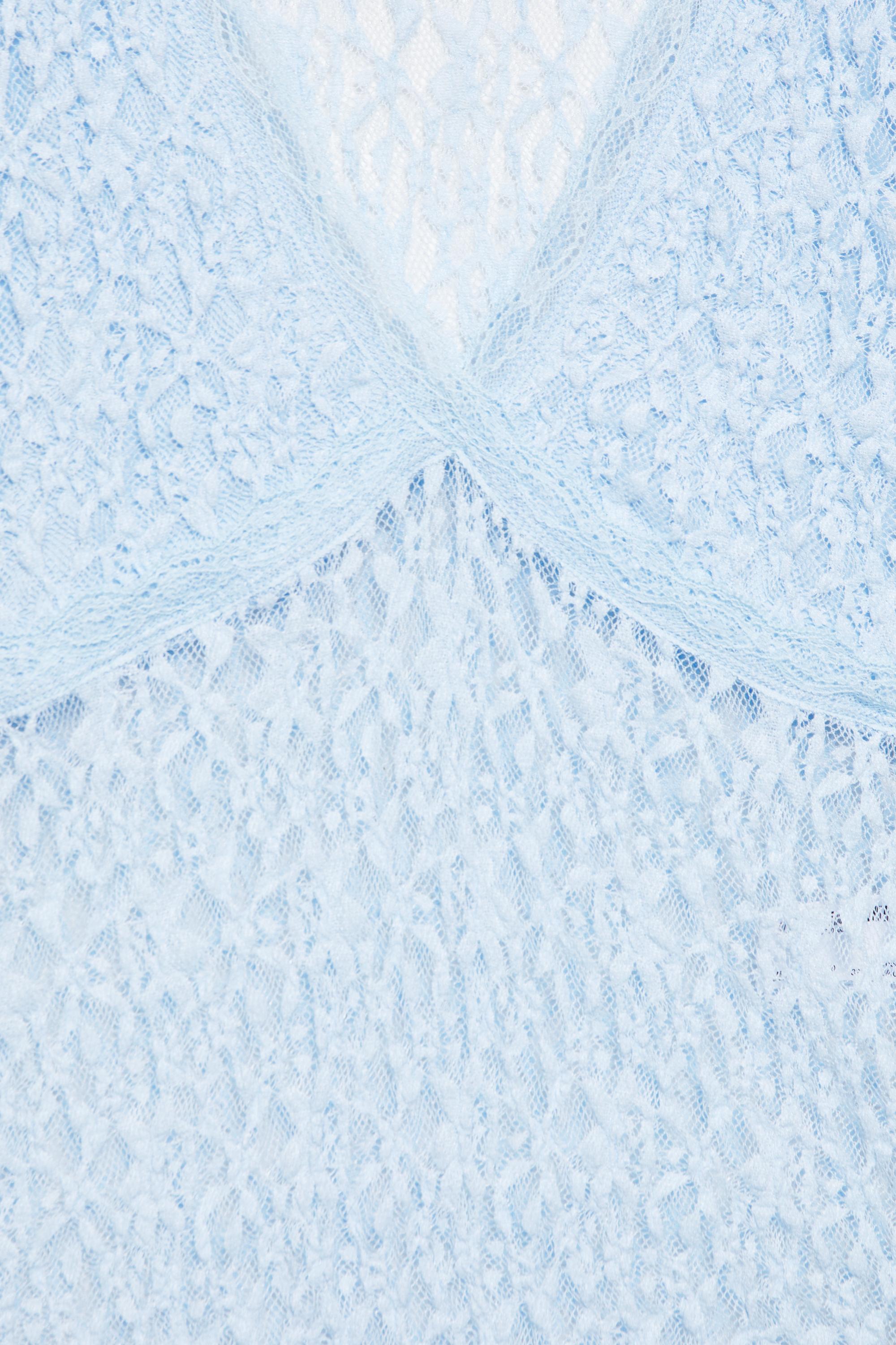 Short sleeve lace bodysuit — Sky blue
