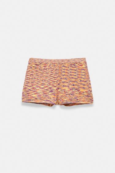 Space-dye knit shorts — Orange 4
