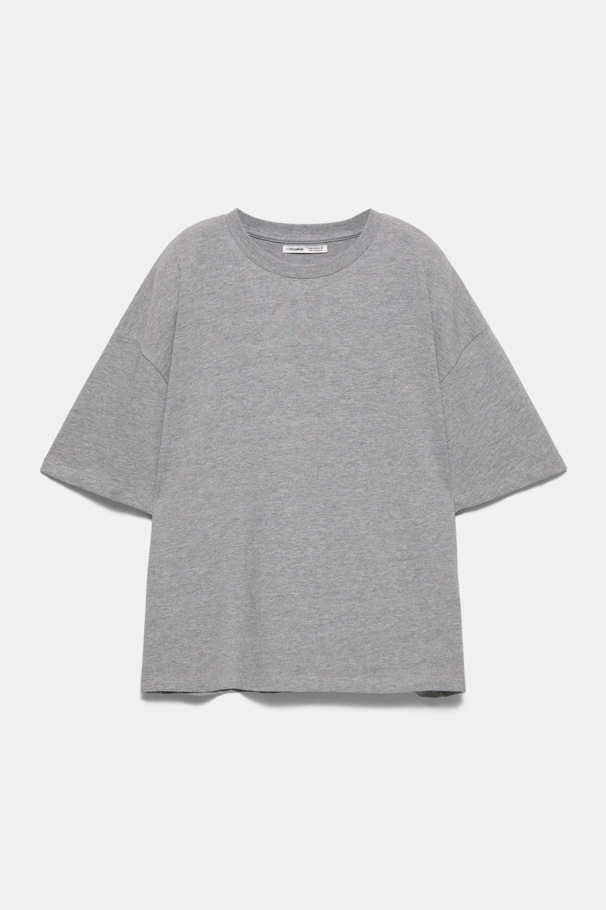 Oversize short sleeve T-shirt — Grey marl