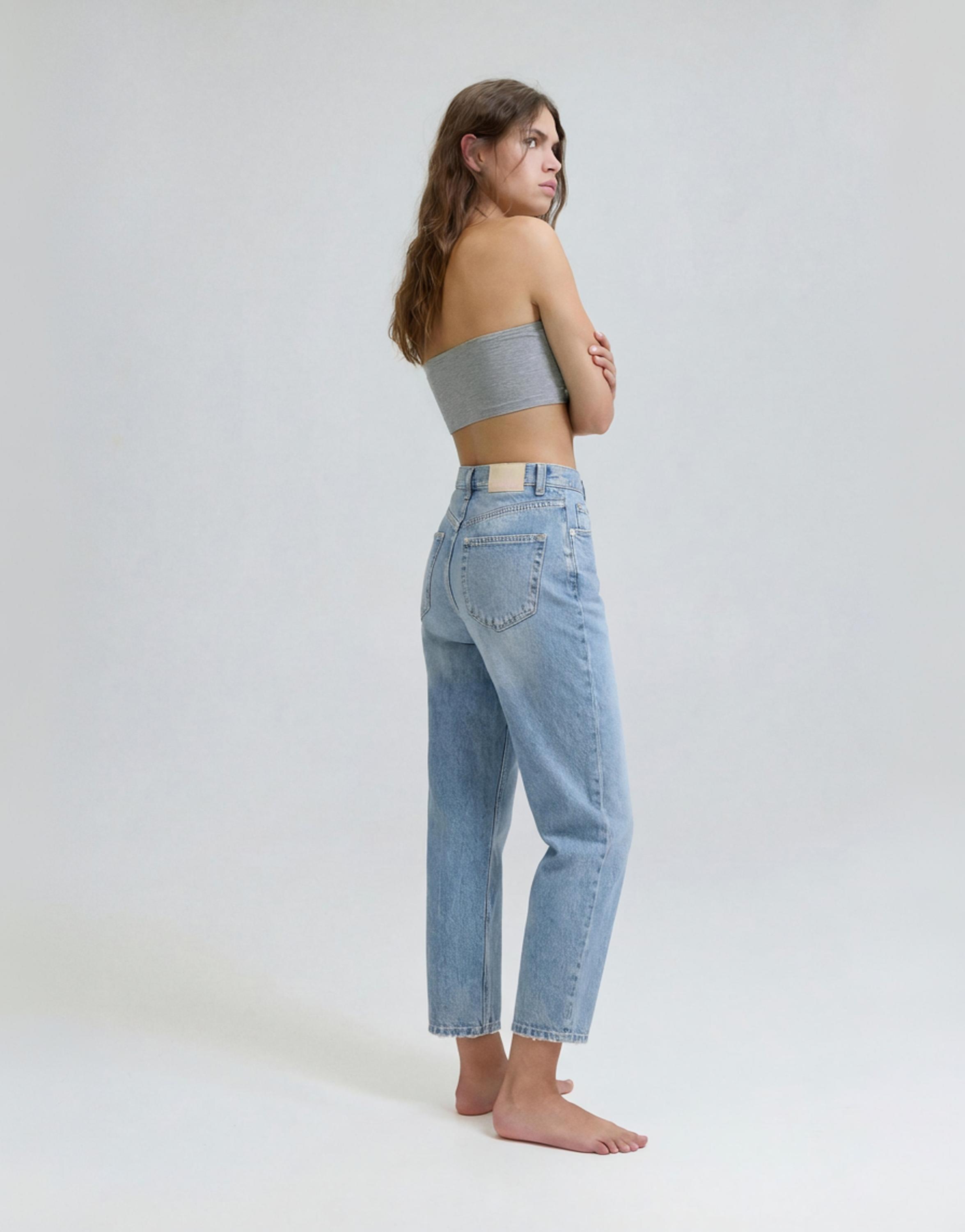 High-waist mom jeans — Blue
