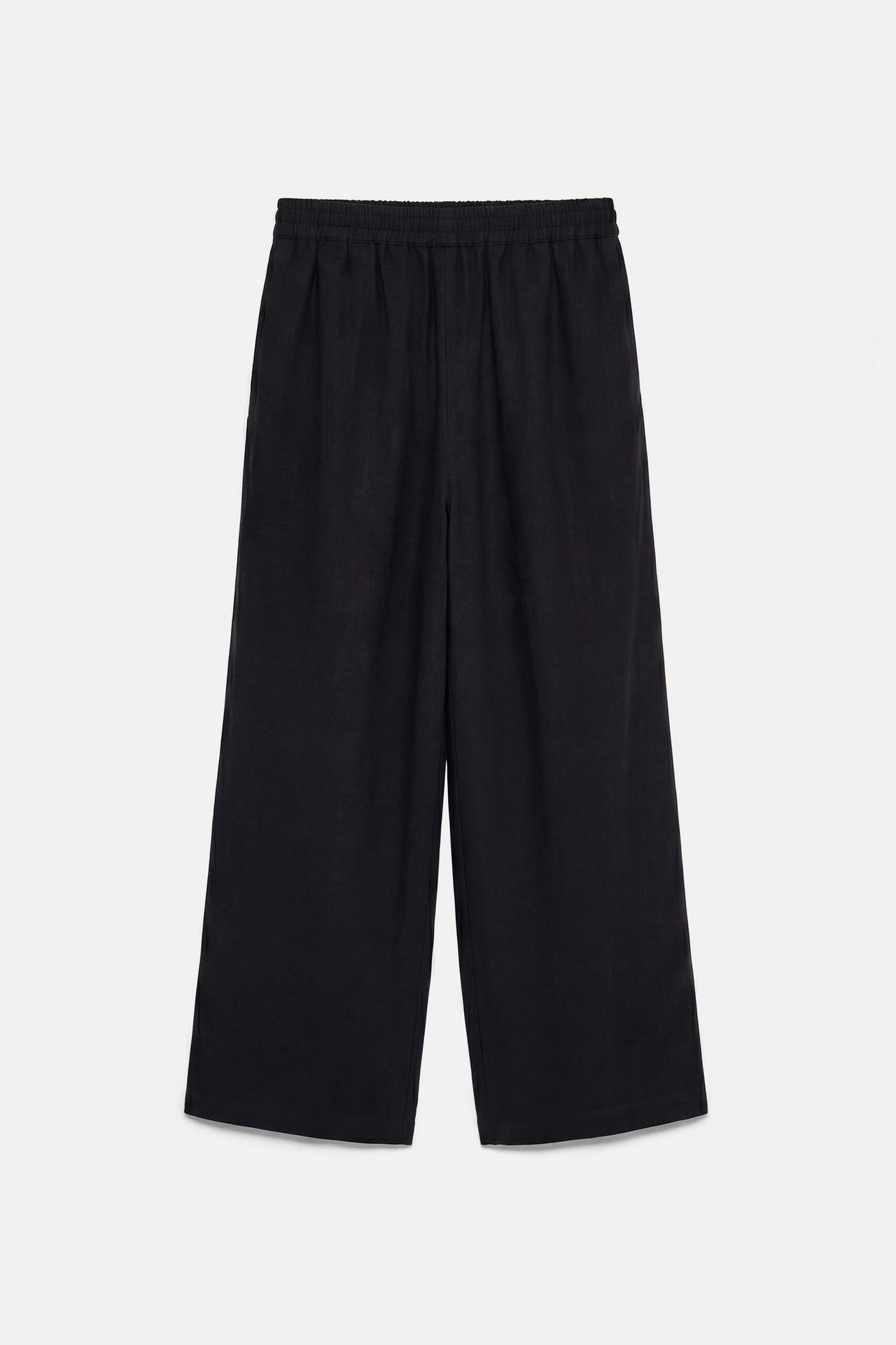 Flowing darted trousers — Black