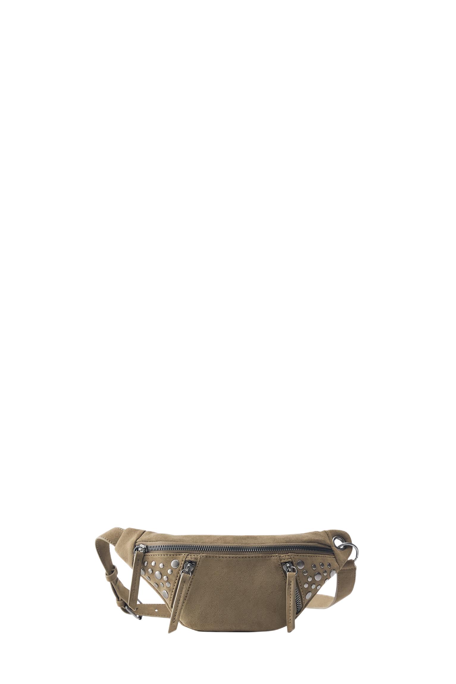 Studded belt bag — Beige