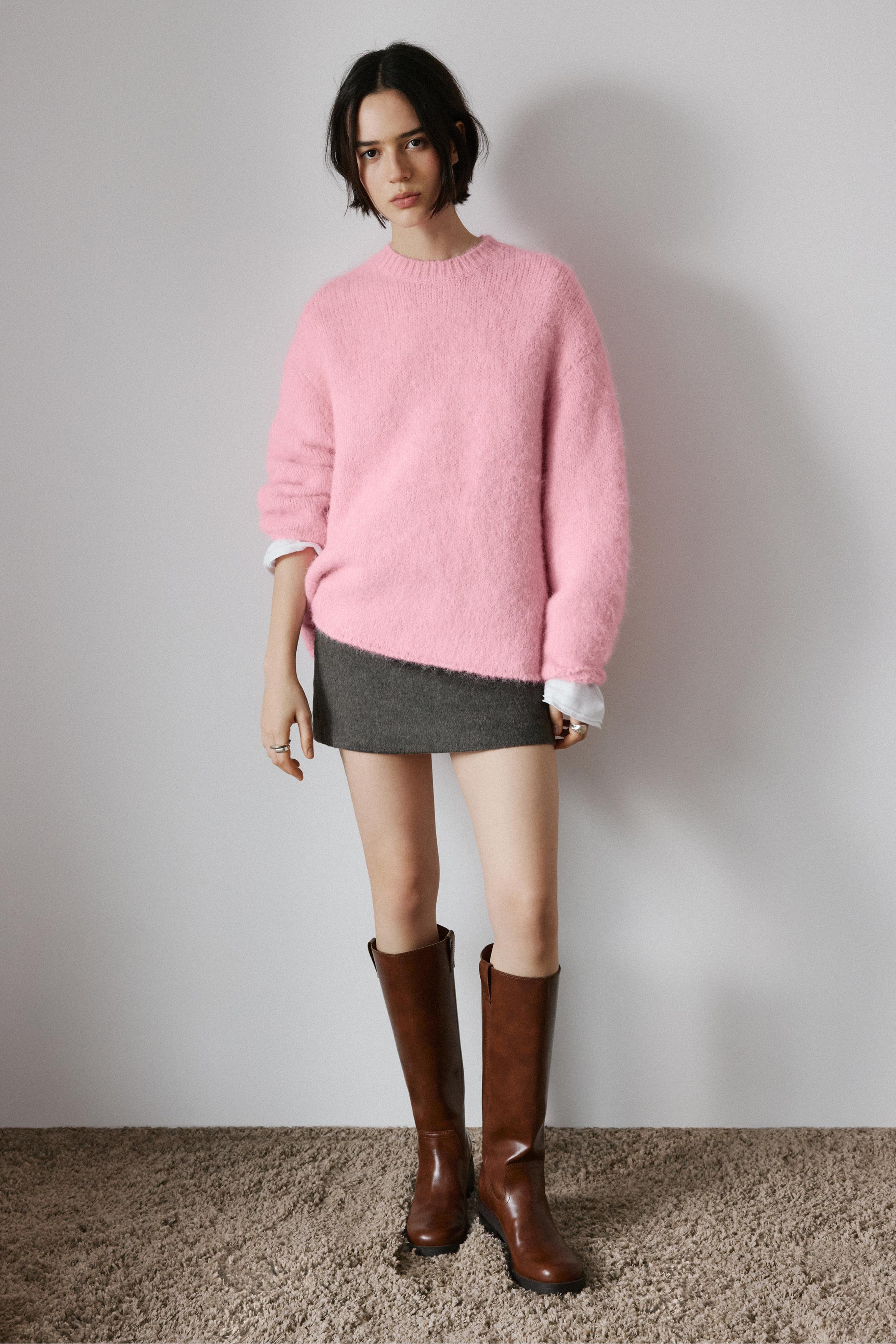 Pink round neck jumper — Chewing gum