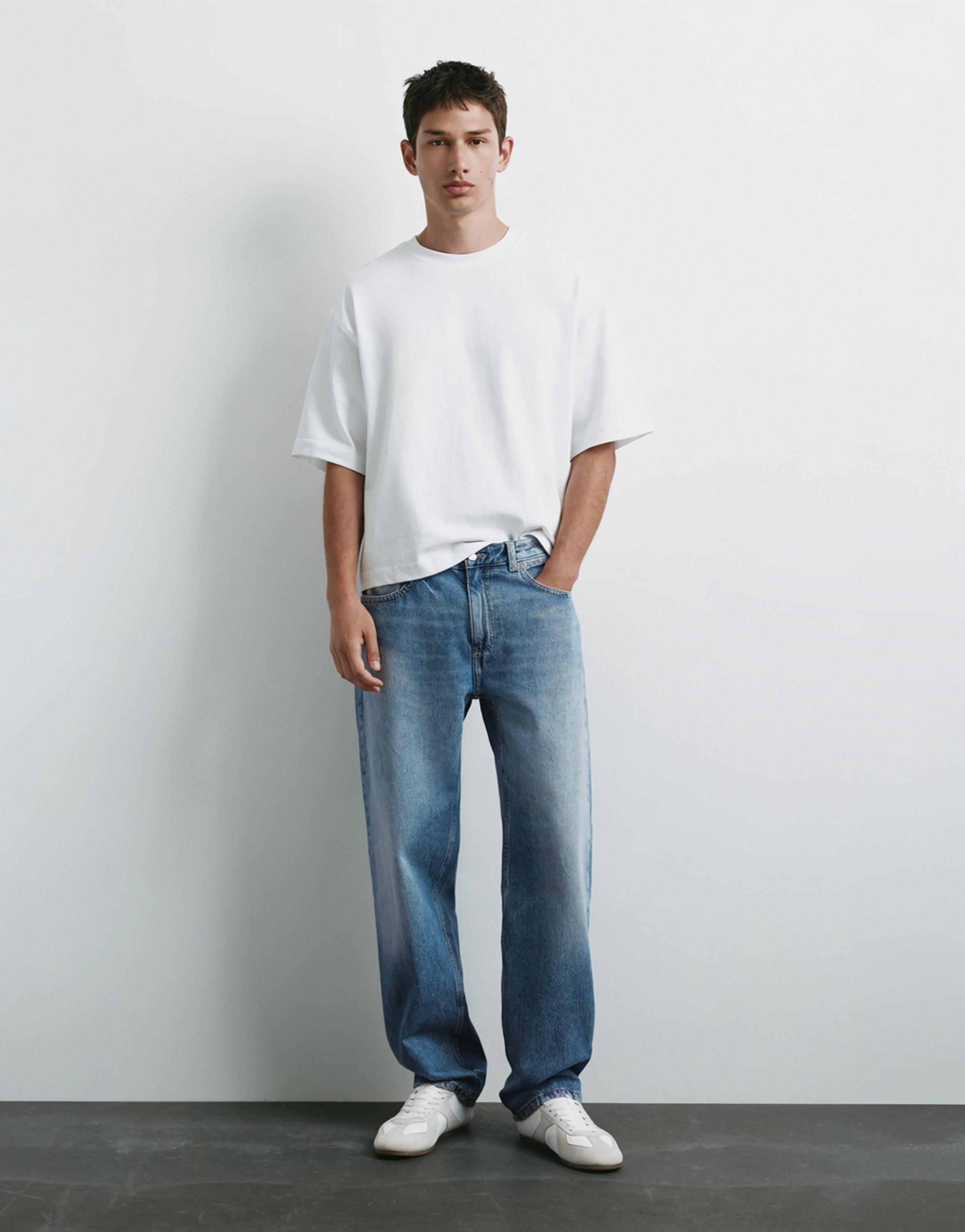 Straight-leg jeans — Medium blue