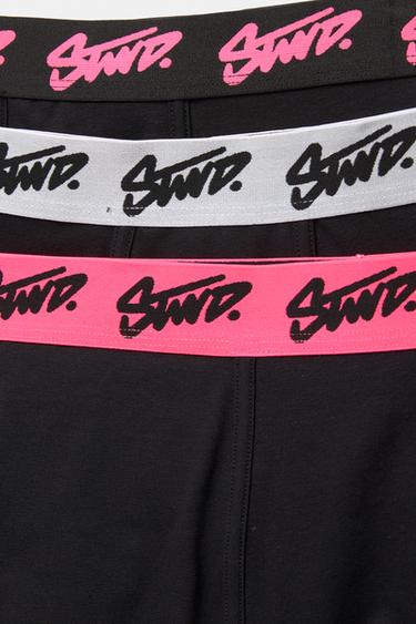 Pack of 3 black boxers with pink STWD logo — Others 2