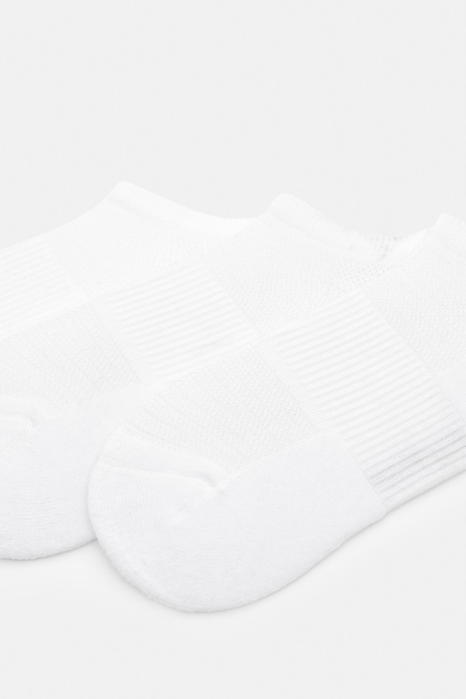 3-pack of short white socks — White