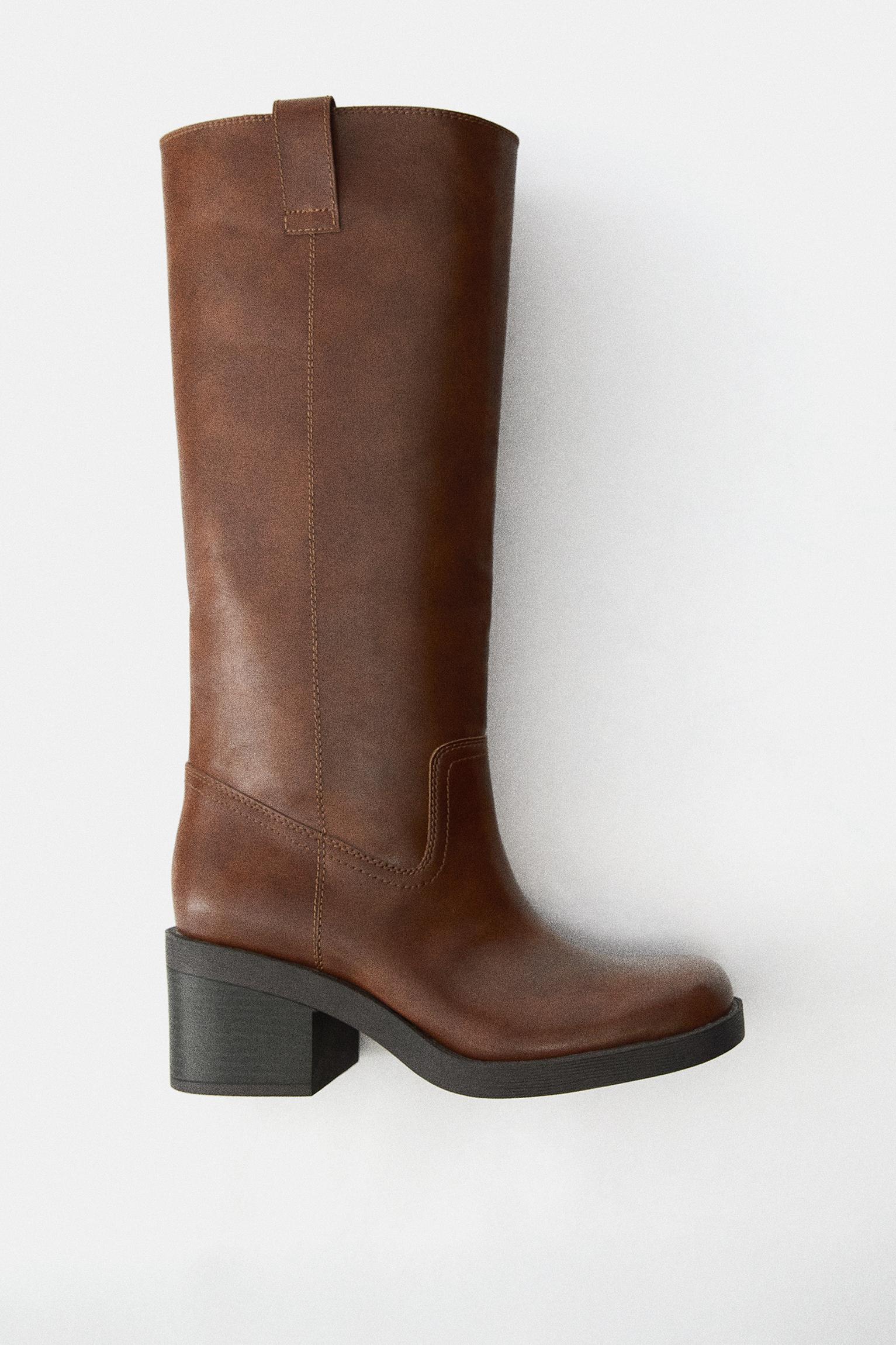 High-heel boots — Brown