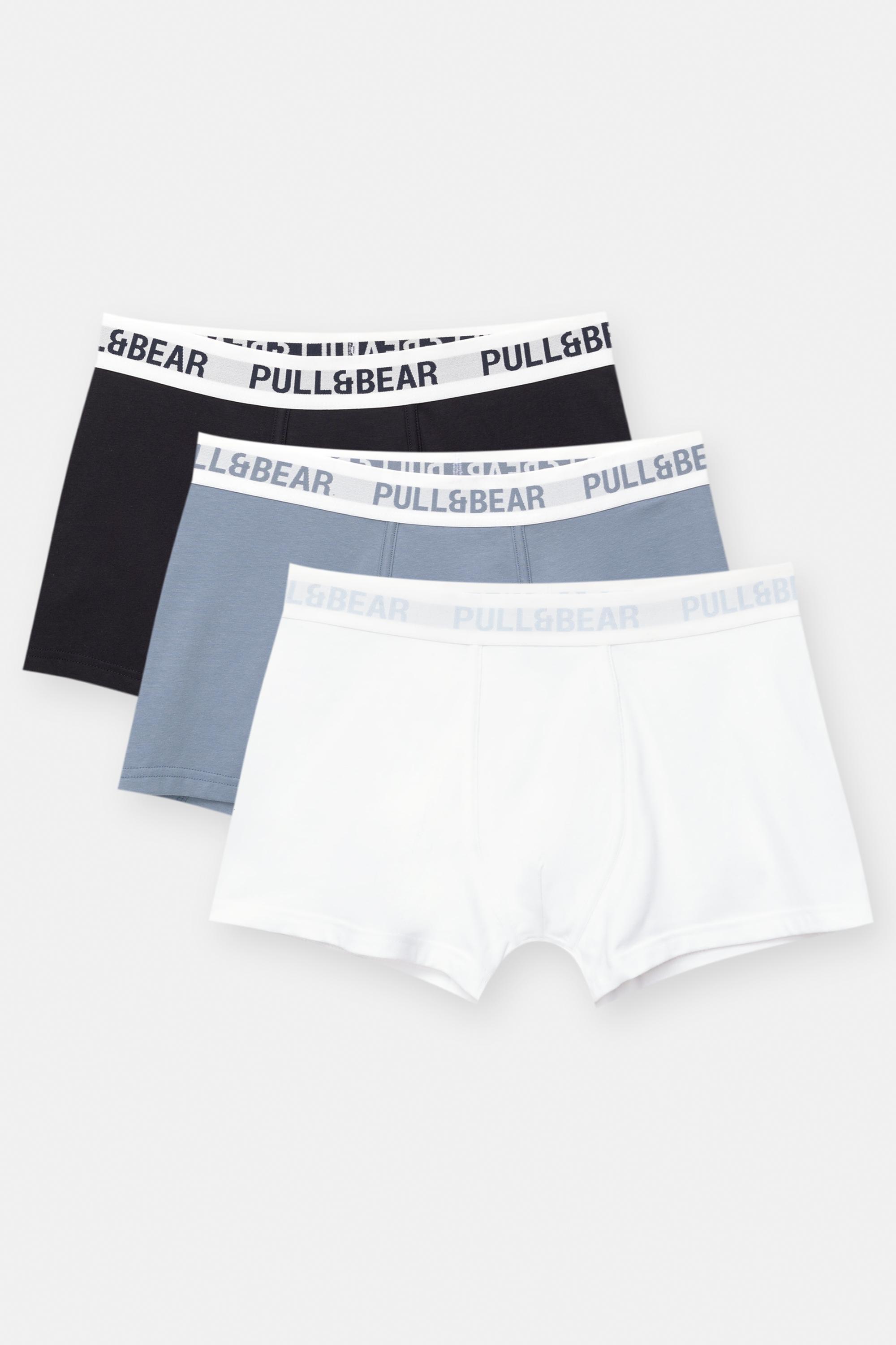 3er-Pack Boxershorts Mit Hellblauem Bund