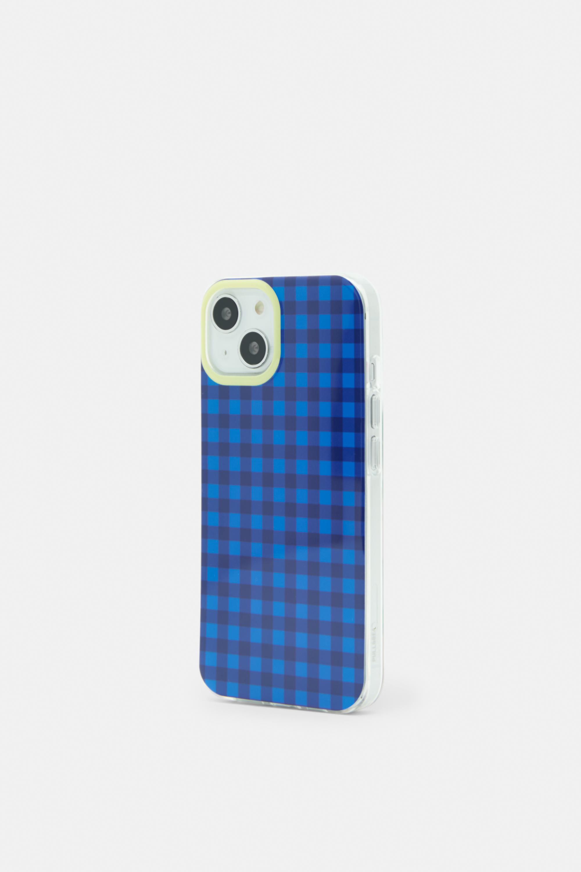 Gingham iPhone case — Blue