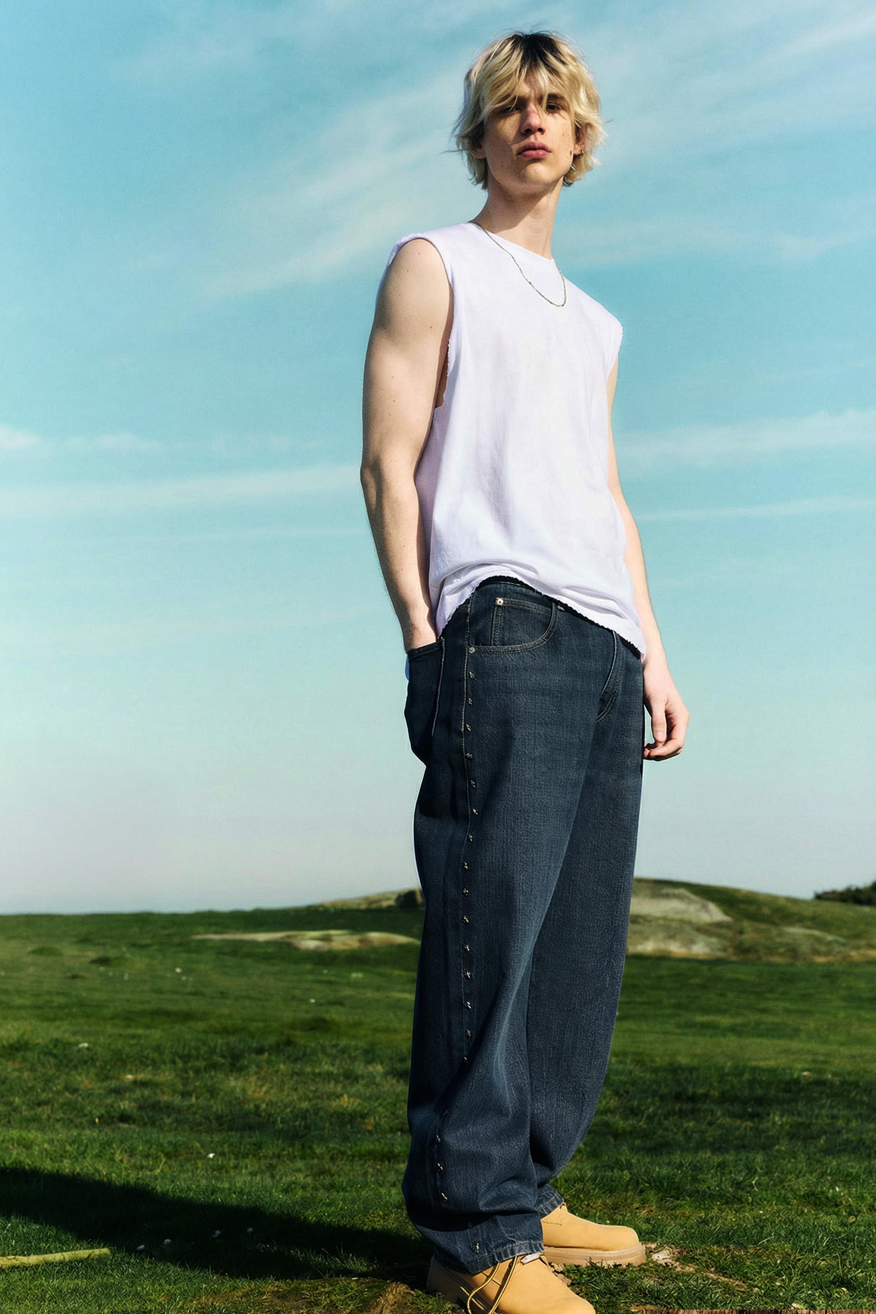 Yıldız detaylı baggy relaxed jean - Görsel 26