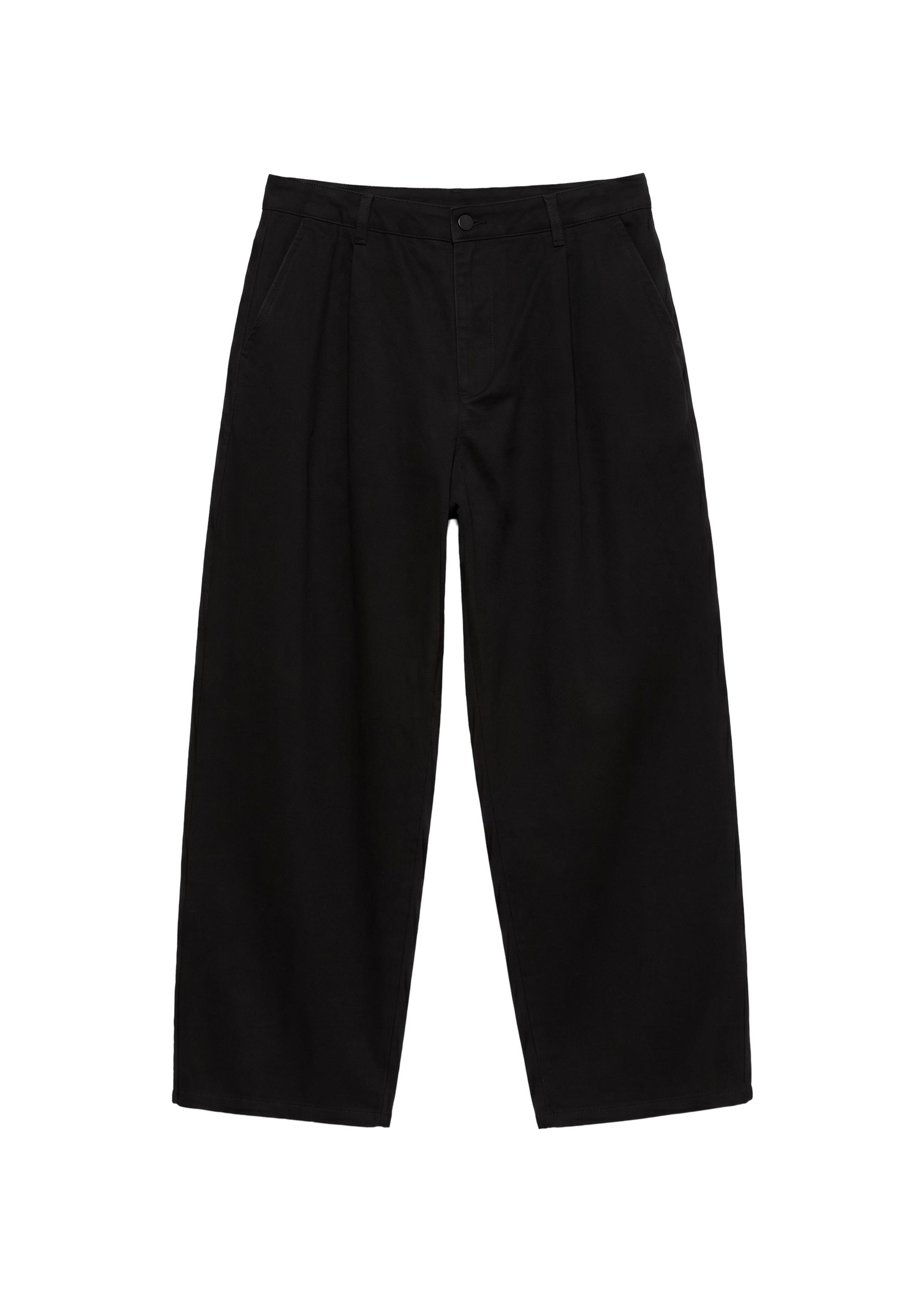 Baggy darted chinos — Black