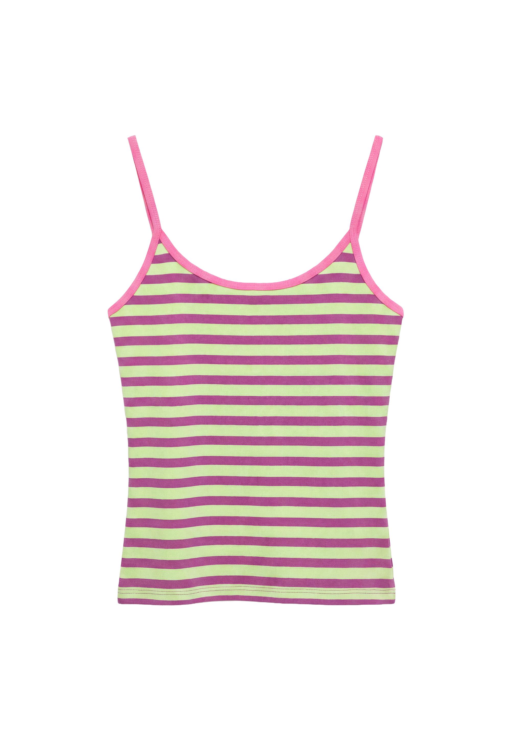 Thin strap top — Striped