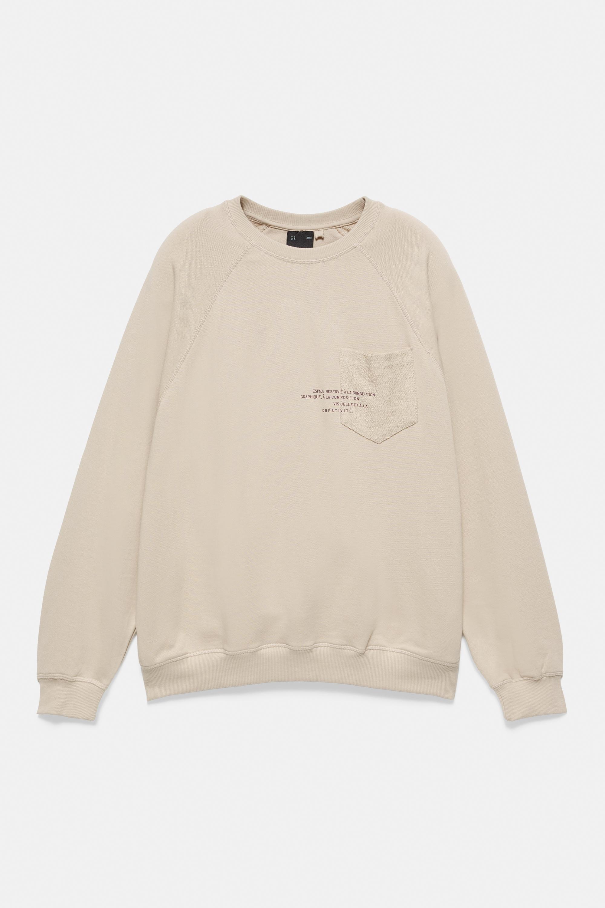 Pull&Bear Yazılı cepli sweatshirt görsel 8