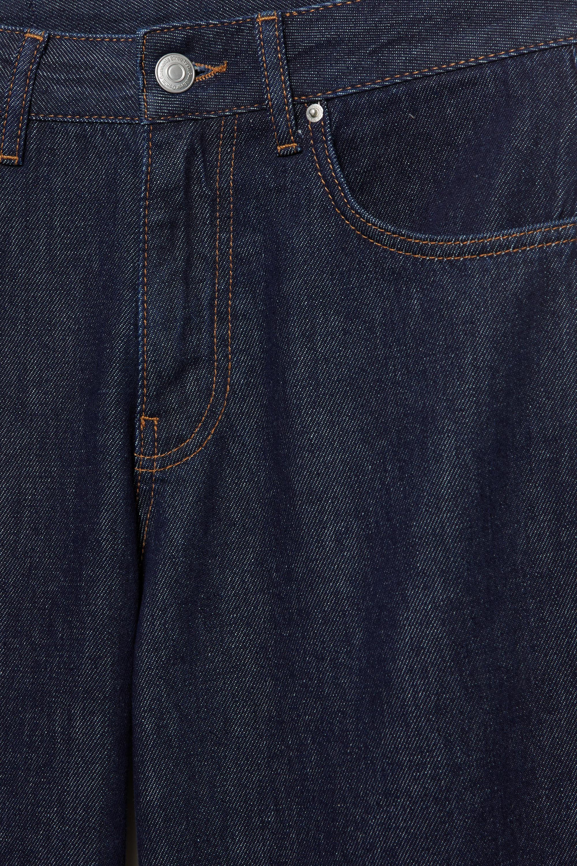 Low-rise barrel jeans — Navy