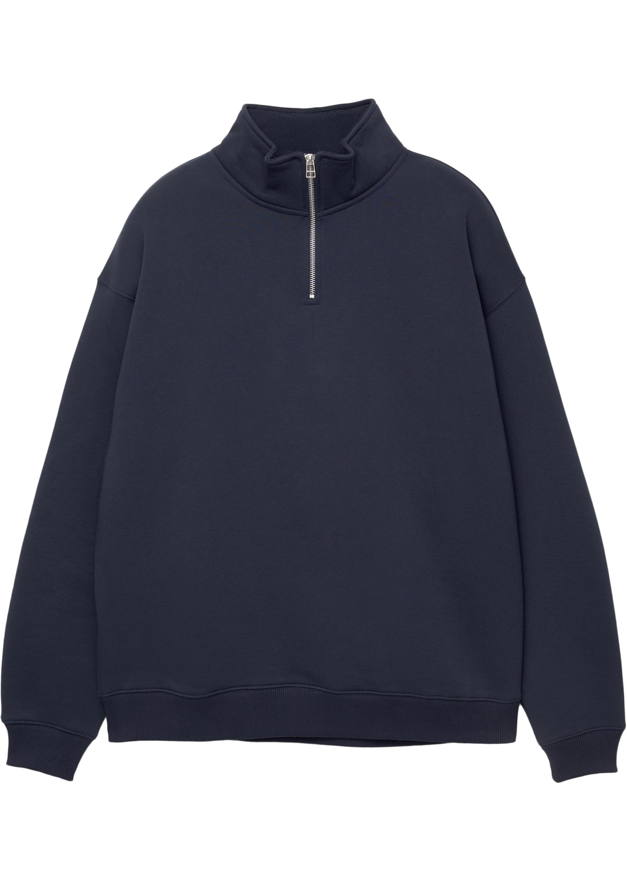 Basic quarter-zip sweatshirt — Navy