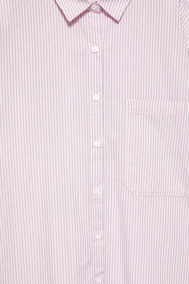 Embroidered striped shirt — Pastel pink 10