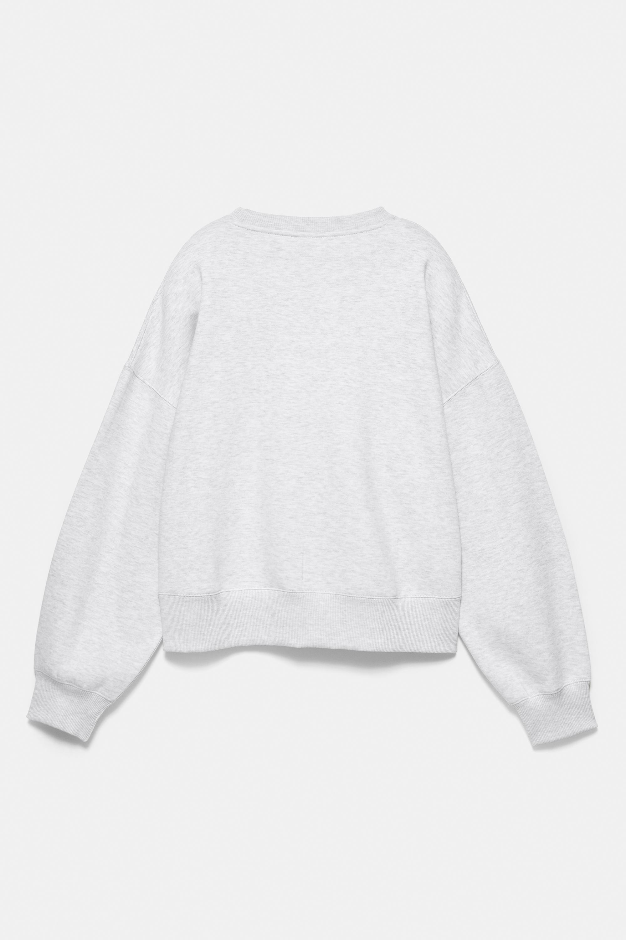 Round neck sweatshirt — Grey marl