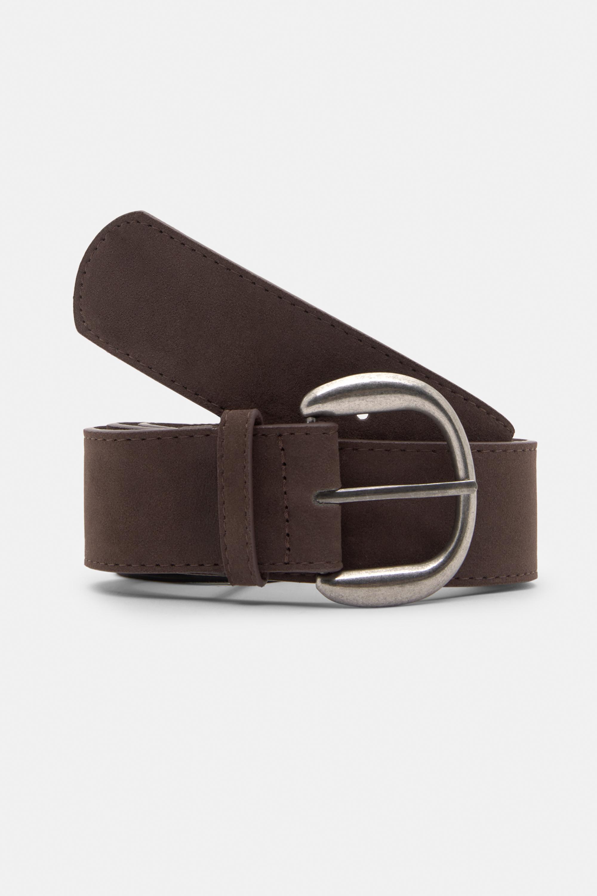 Faux suede belt — Brown