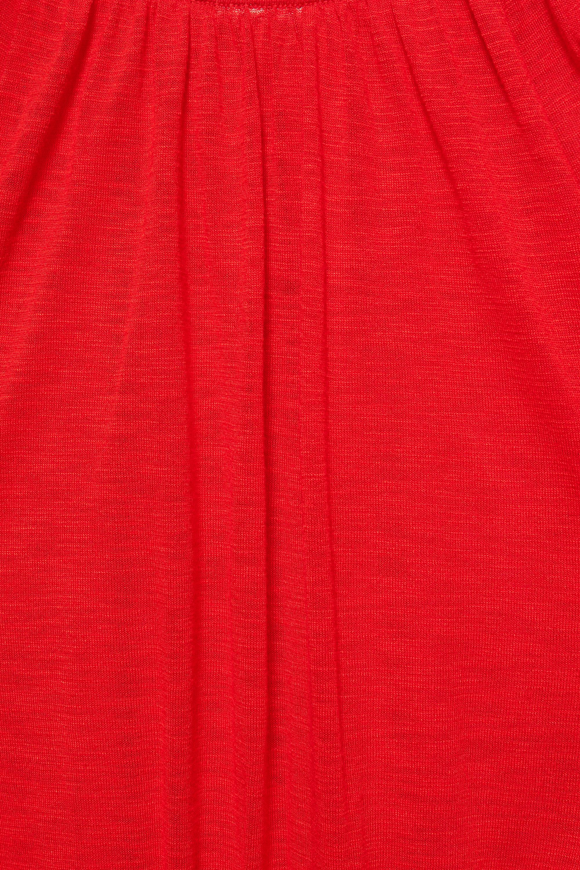 Fine knit cut-out top — Red