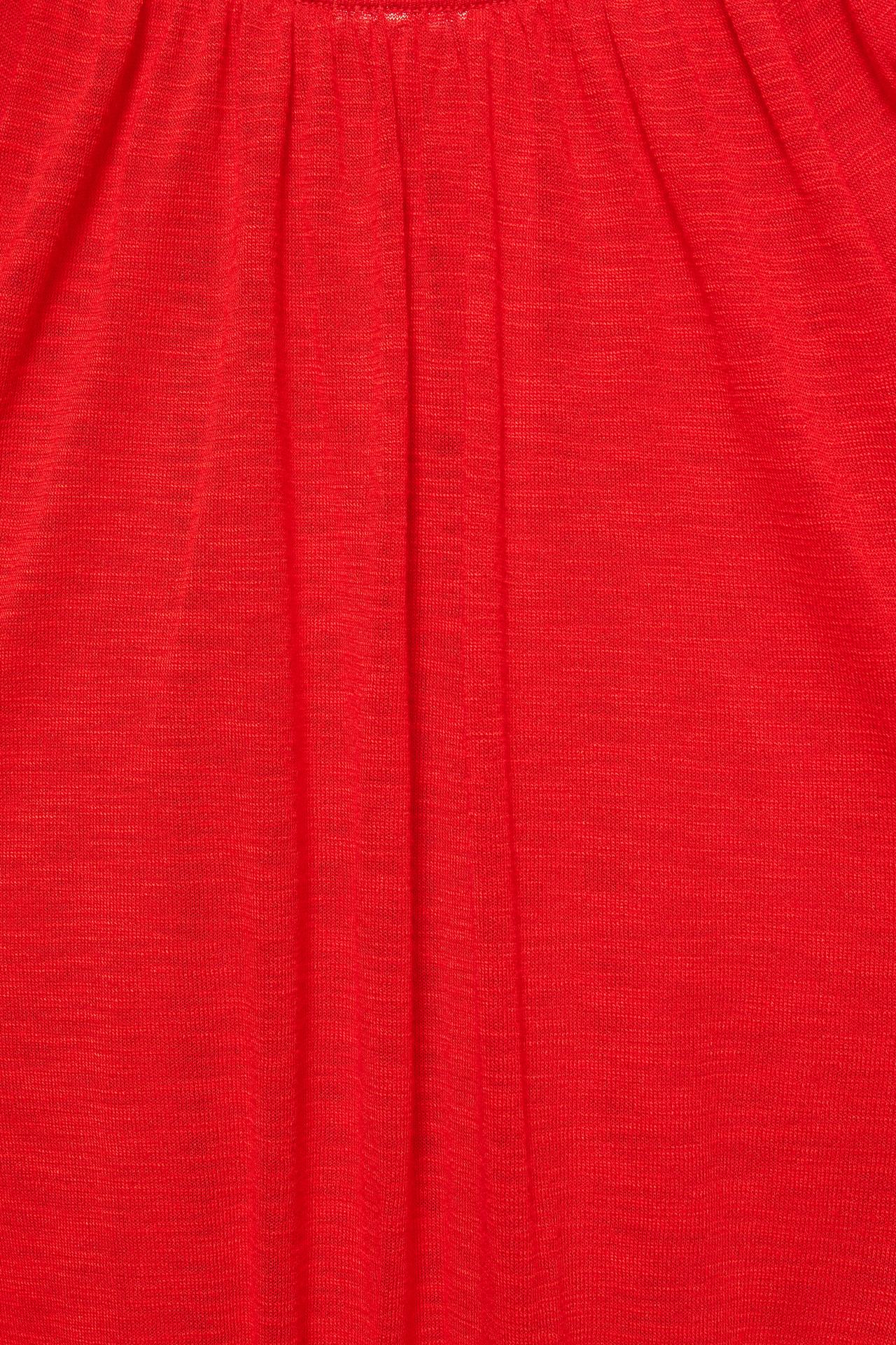 Fine knit cut-out top — Red