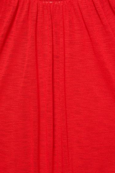Fine knit cut-out top — Red 8