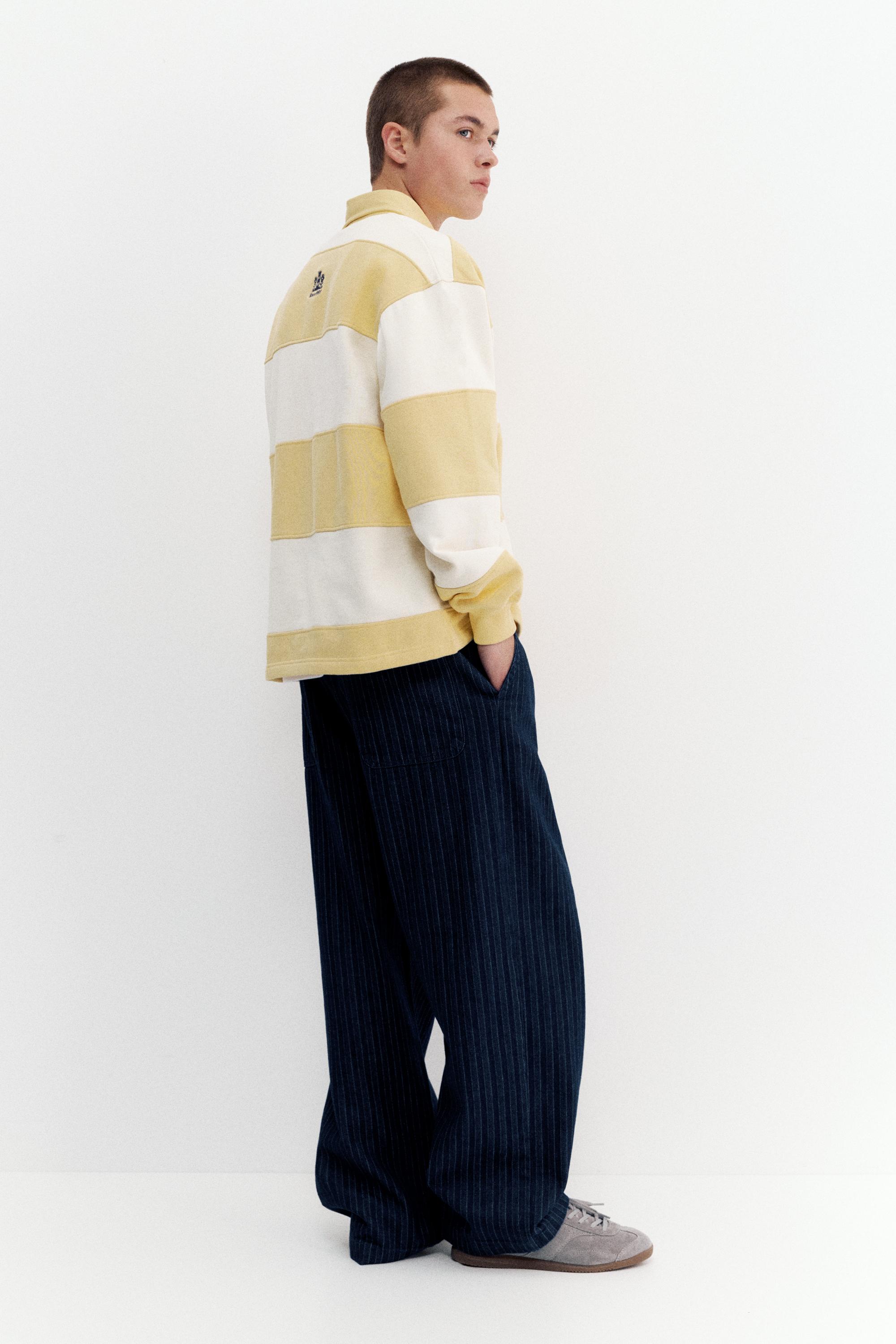 Çizgili jean jogger pantolon - Görsel 19