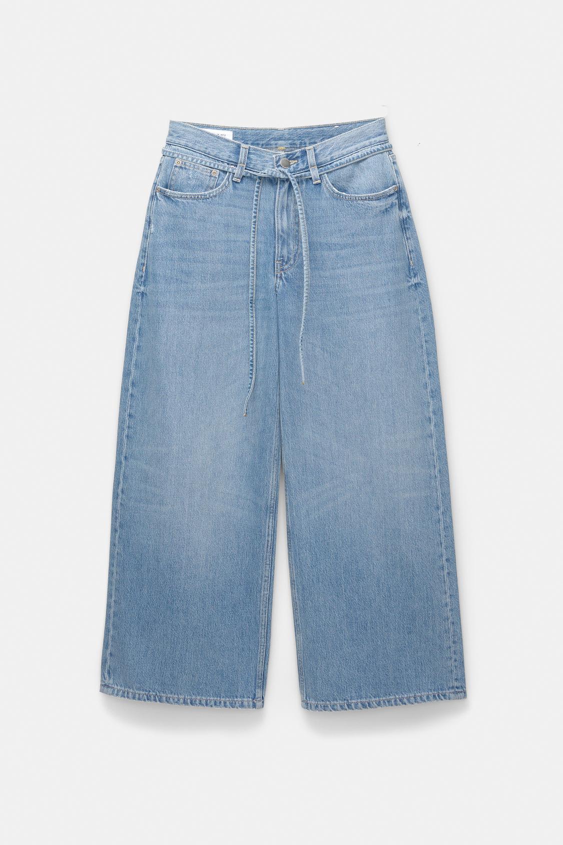 Wide-leg cropped jeans PULL&BEAR