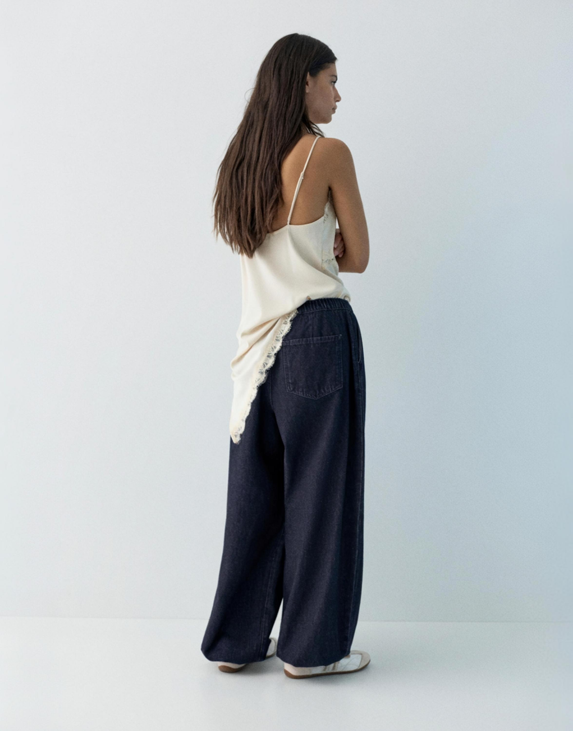 Sarouel trousers jeans — Navy