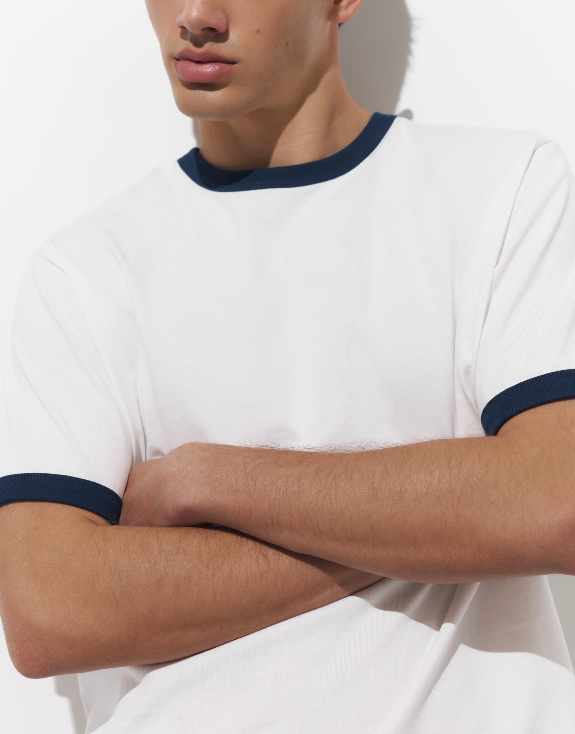 Contrast trim T-shirt — Off white