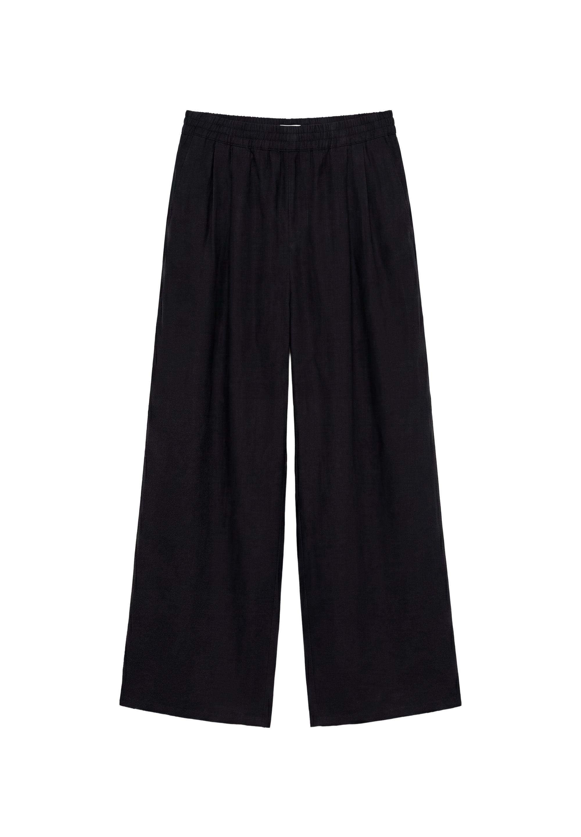Flowing darted trousers — Black
