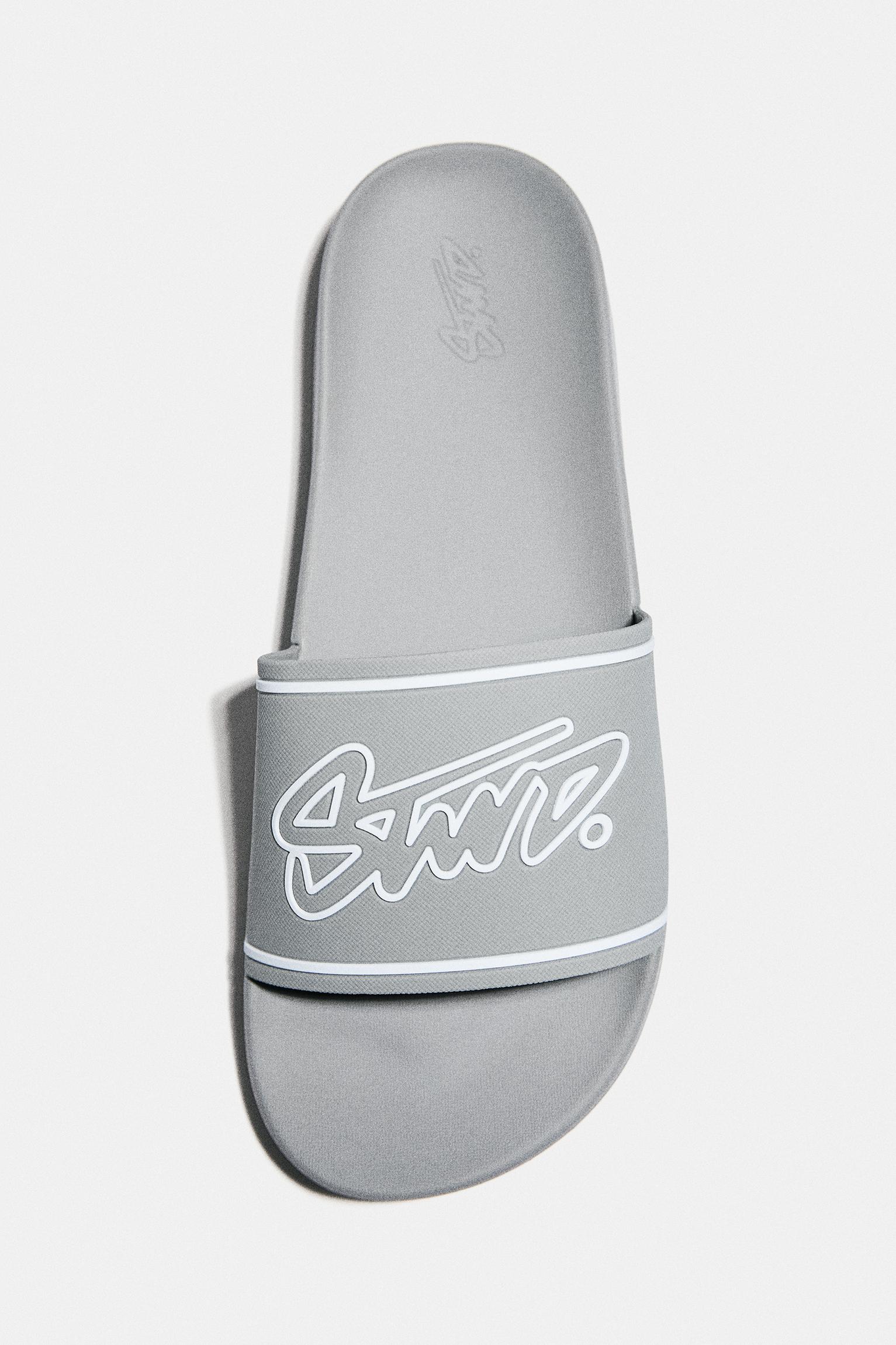 STWD logolu kauçuk sandalet - Görsel 32