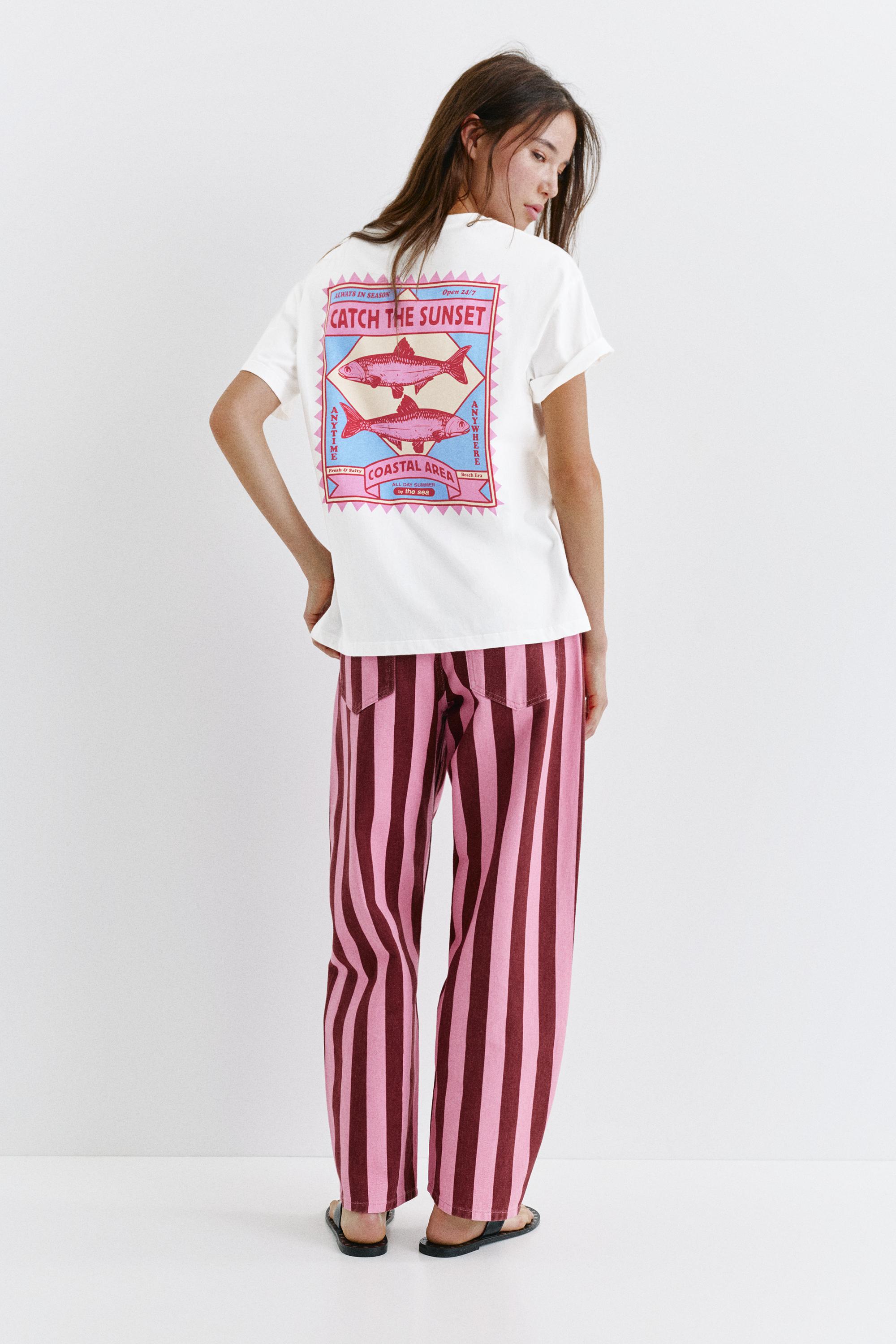 Fish graphic T-shirt — White