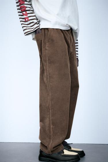 Corduroy jogger trousers — Brown 6