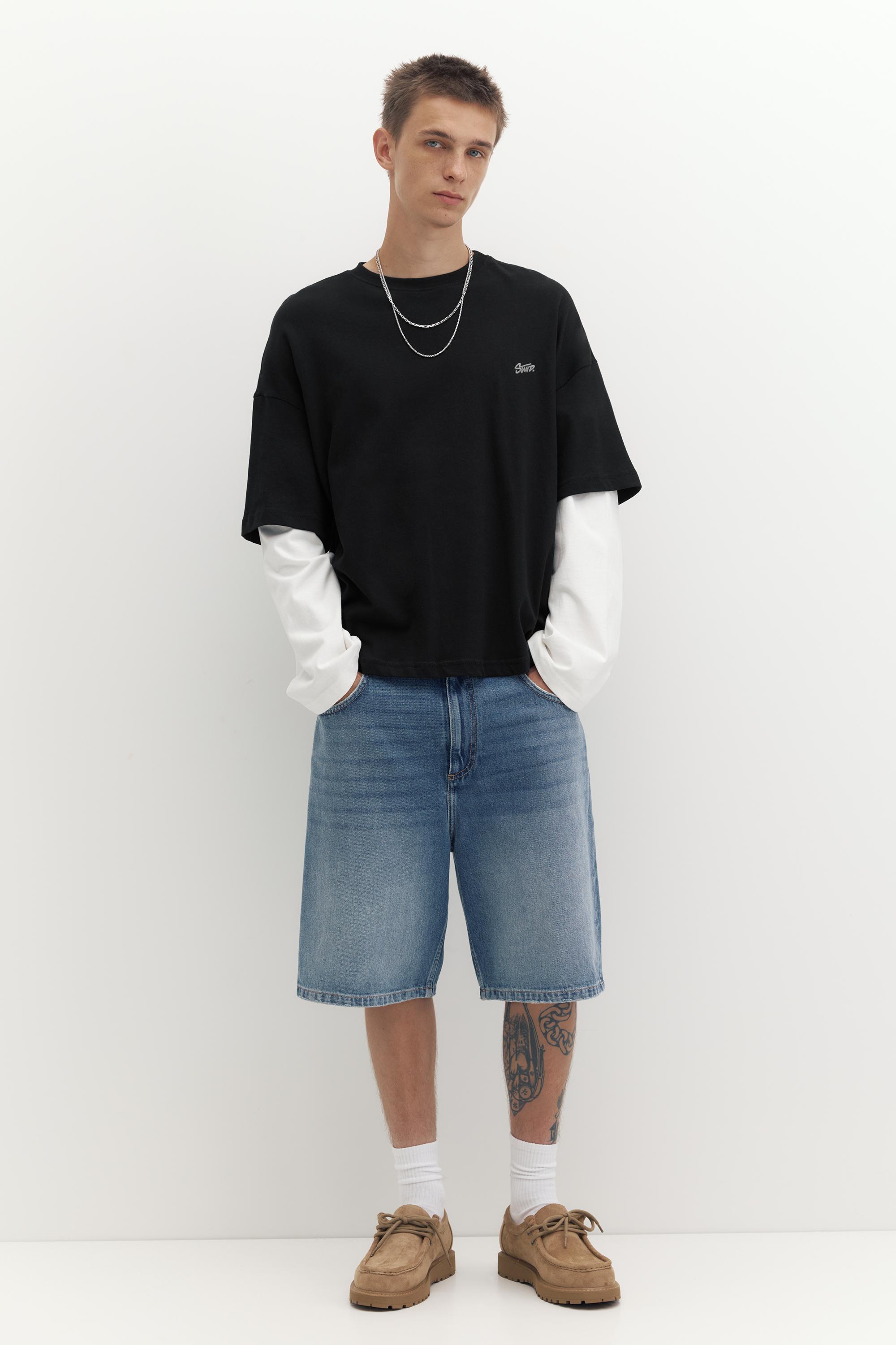 Double sleeve T-shirt — Black