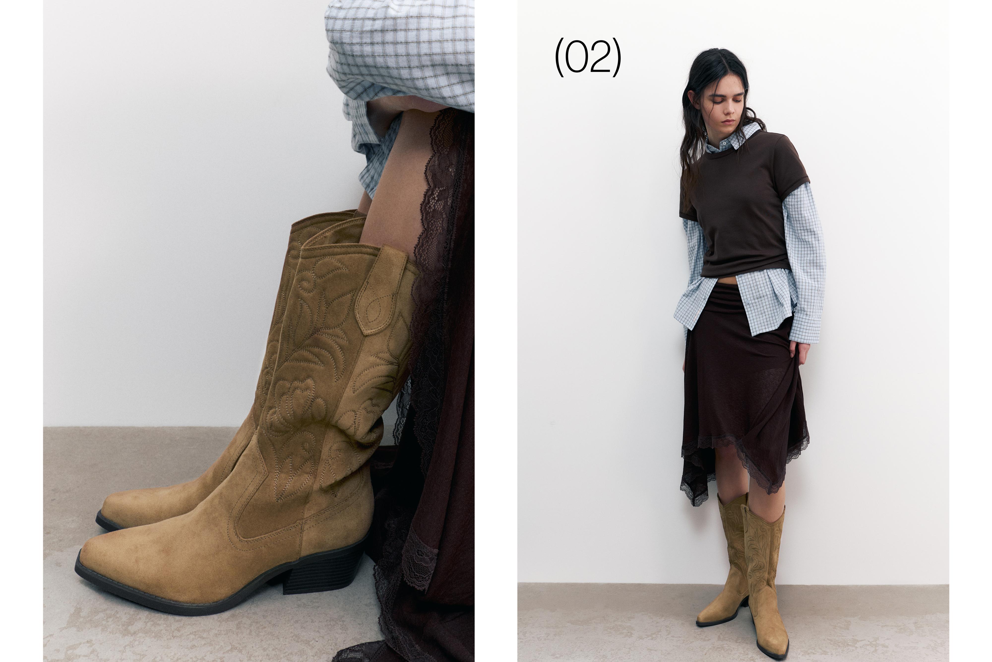 cowboy boots — Brown