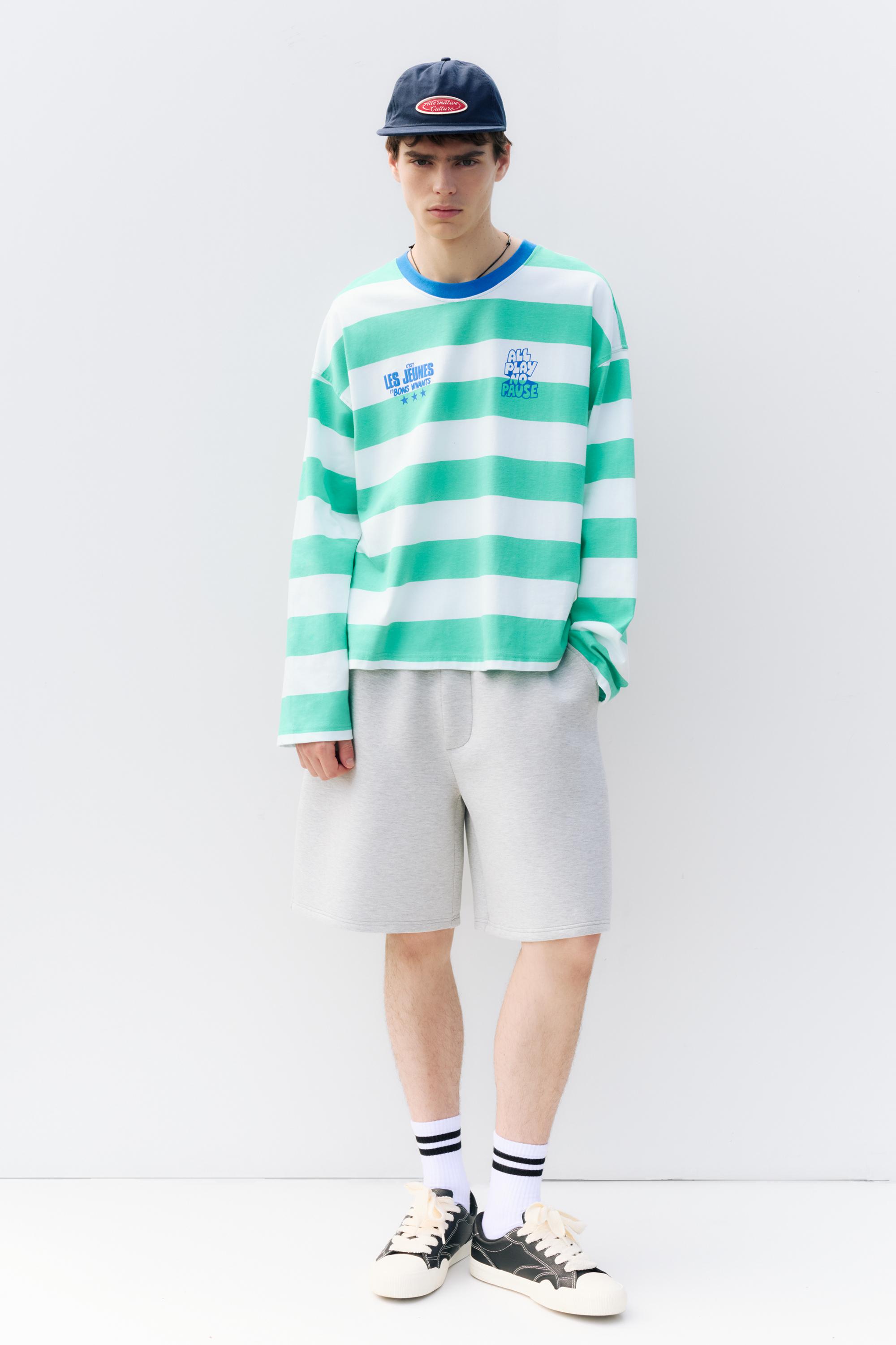 STWD striped T-shirt — Green