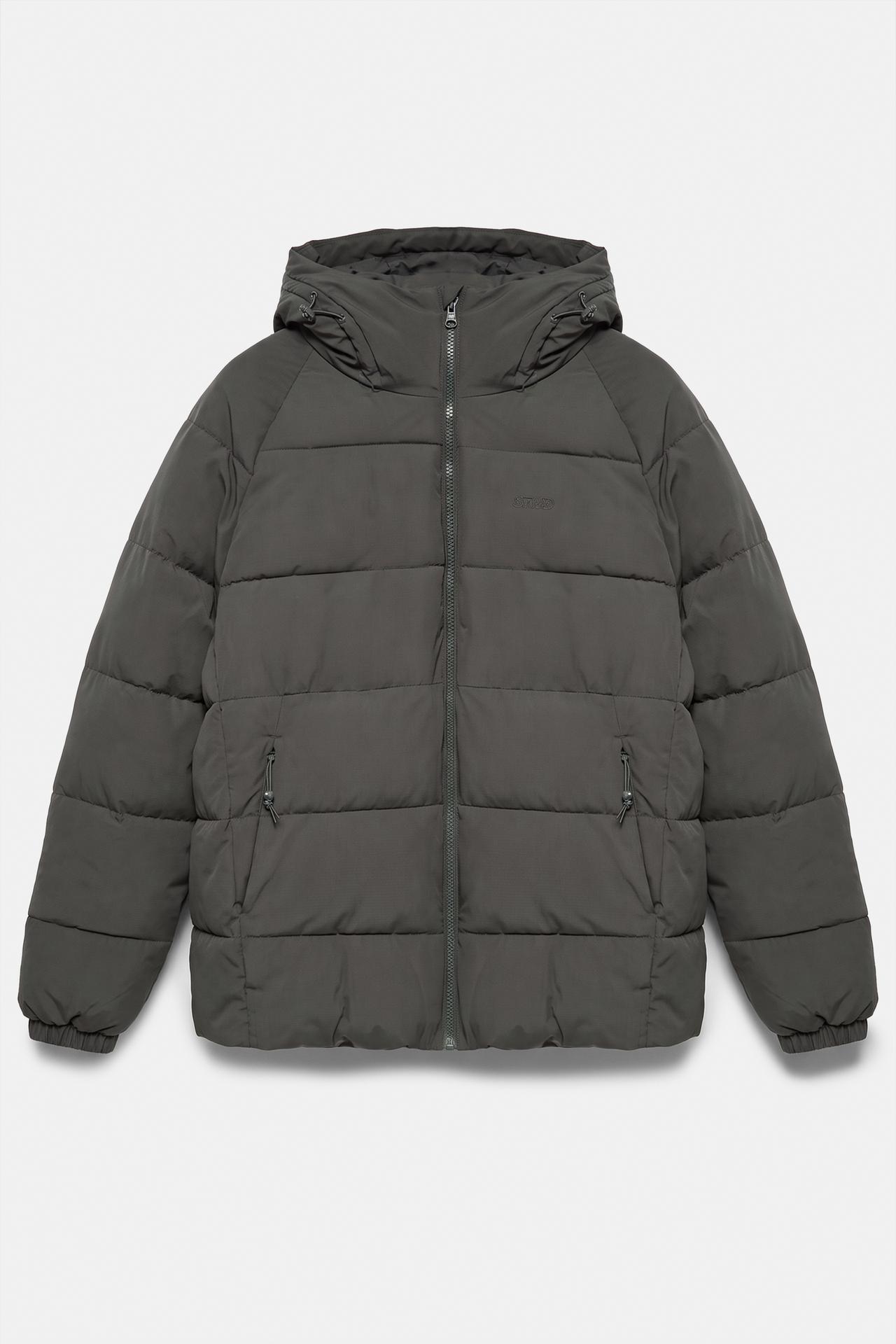 STWD hooded padded jacket — Anthracite grey
