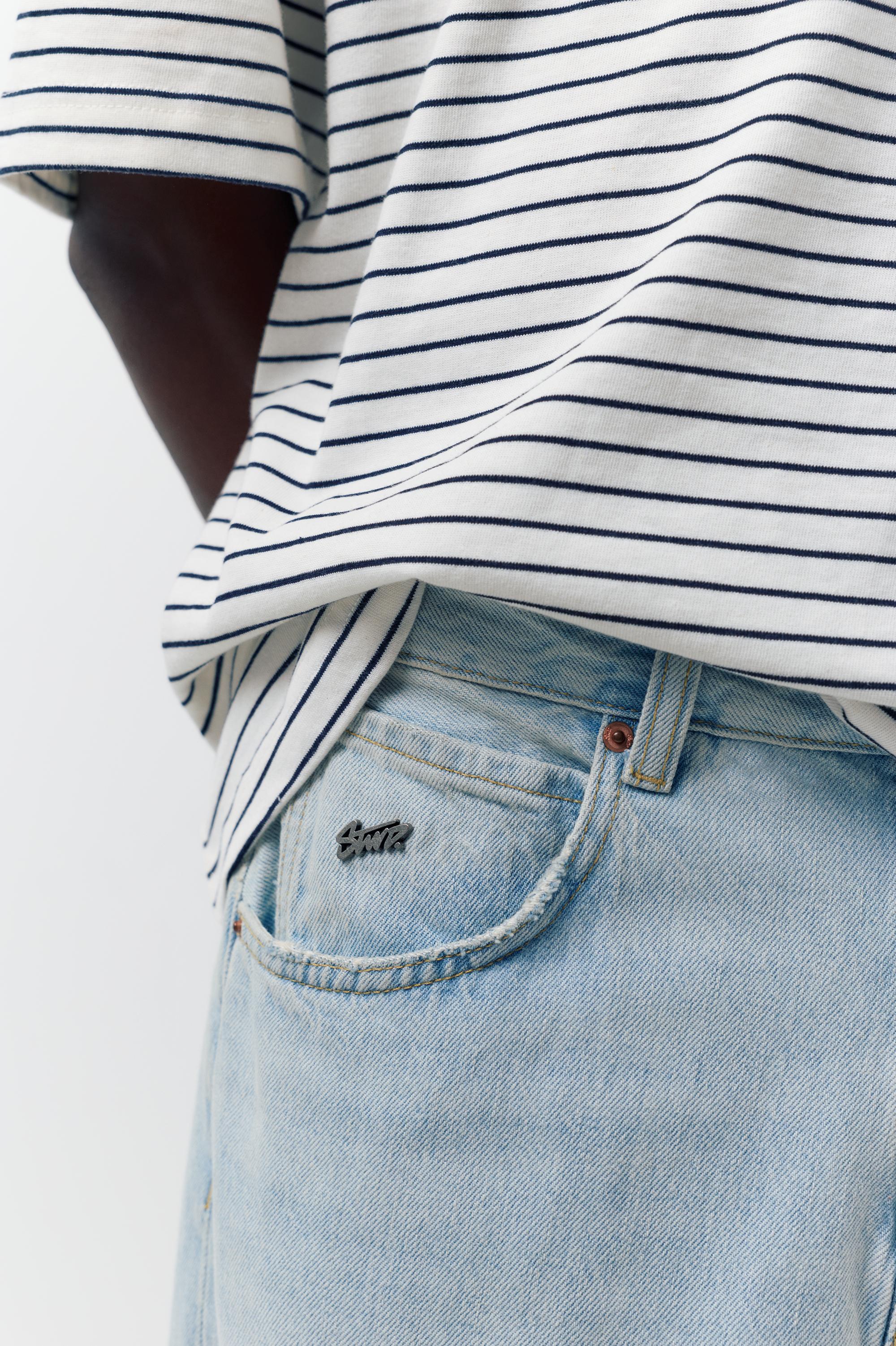 Relaxed fit baggy jeans — Pale indigo